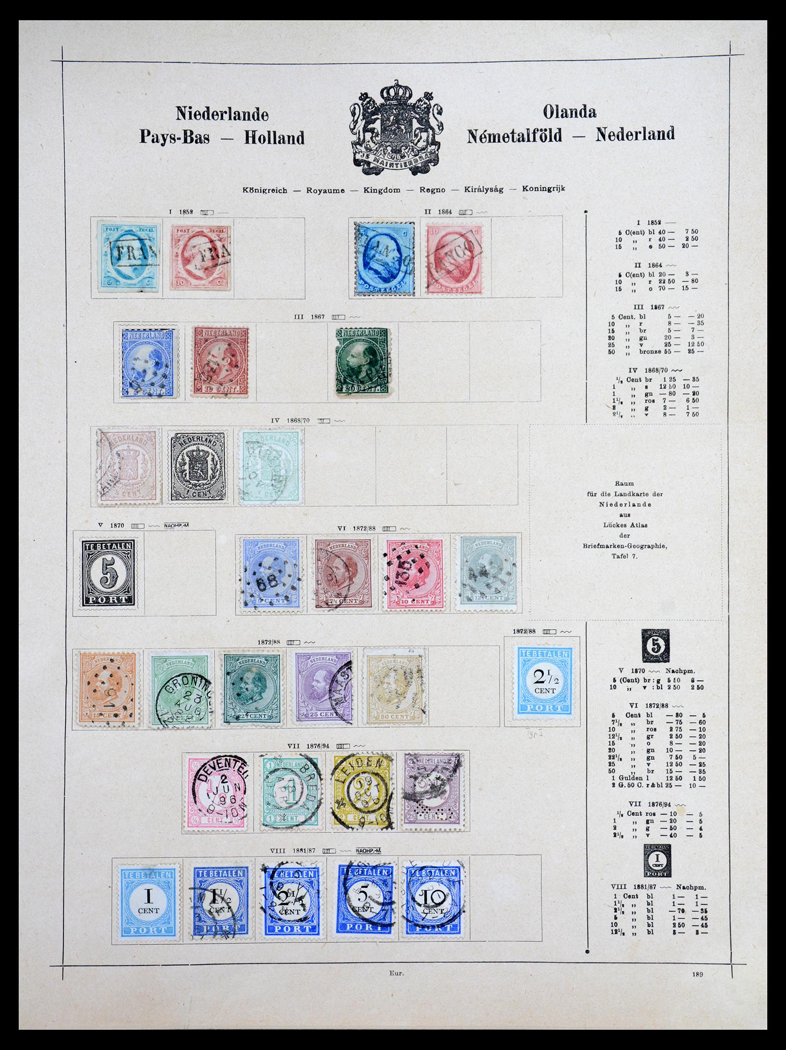 36559 052 - Postzegelverzameling 36559 Wereld 1840-1920.