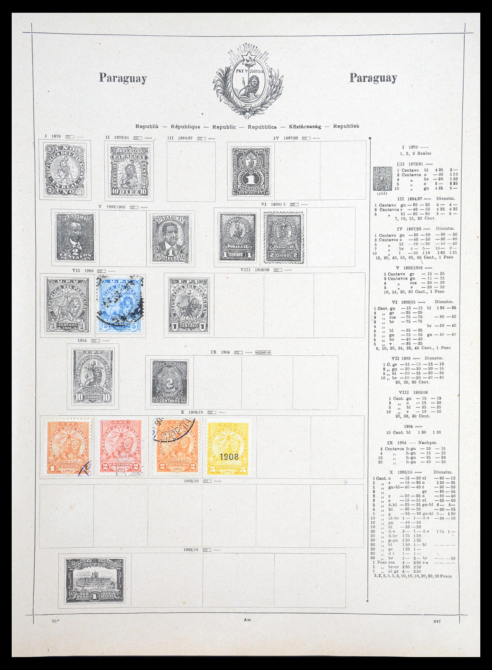36559 210 - Postzegelverzameling 36559 Wereld 1840-1920.