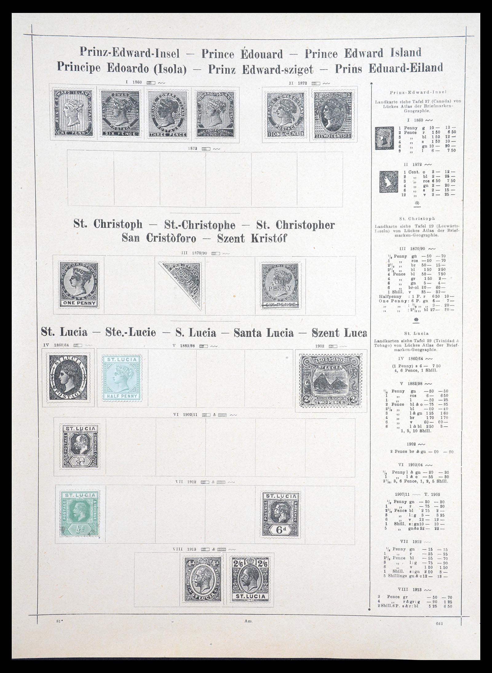 36559 218 - Postzegelverzameling 36559 Wereld 1840-1920.