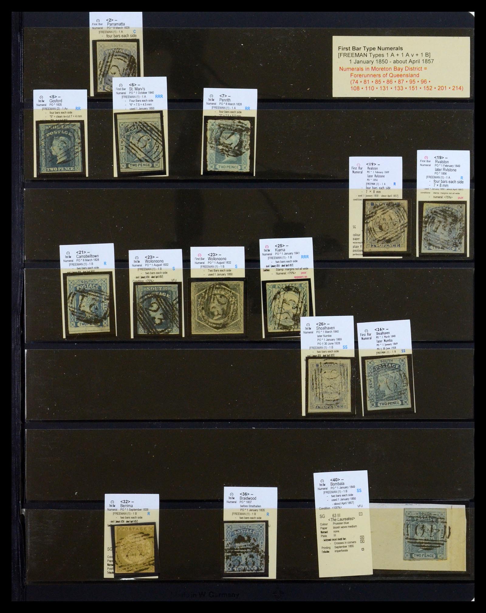 36560 003 - Postzegelverzameling 36560 Nieuw Zuid Wales stempels 1850-1912.