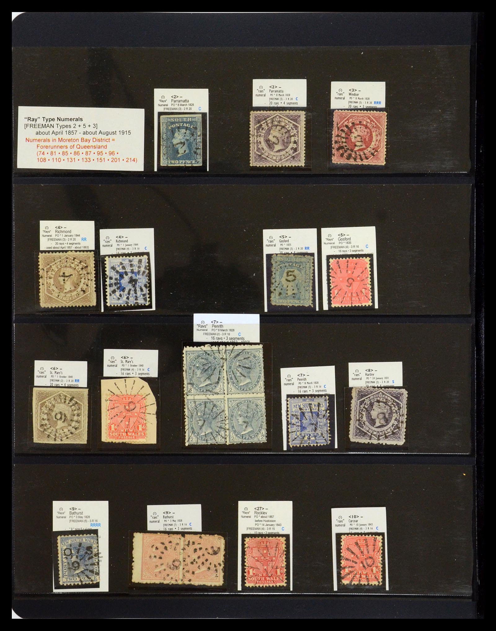36560 008 - Postzegelverzameling 36560 Nieuw Zuid Wales stempels 1850-1912.