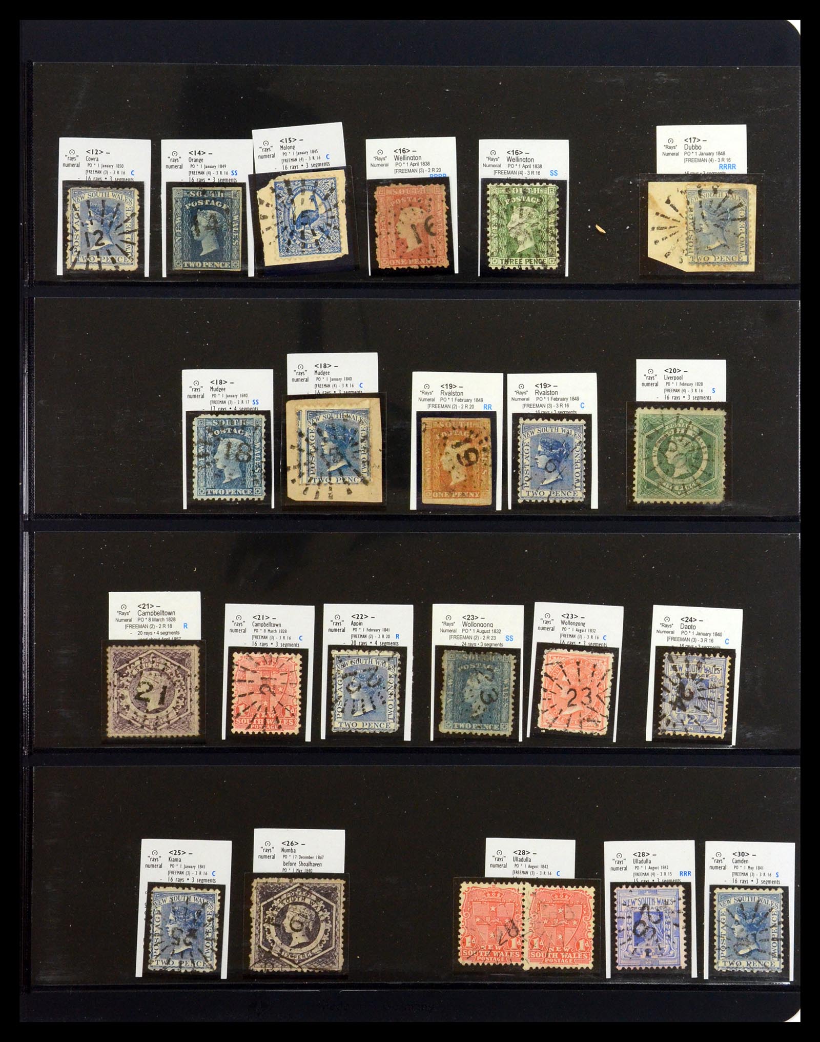 36560 009 - Postzegelverzameling 36560 Nieuw Zuid Wales stempels 1850-1912.