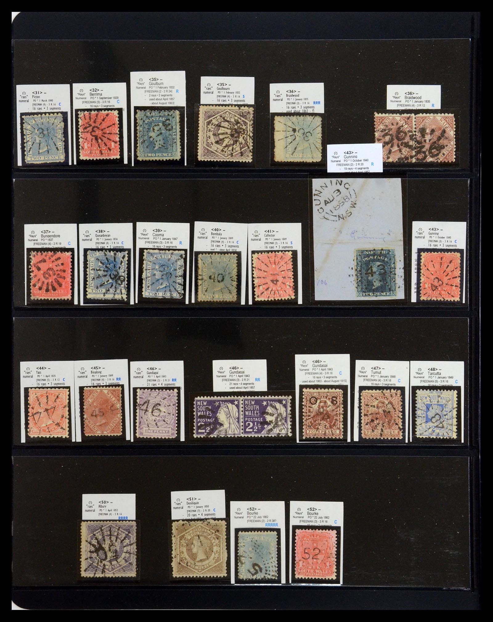 36560 010 - Postzegelverzameling 36560 Nieuw Zuid Wales stempels 1850-1912.