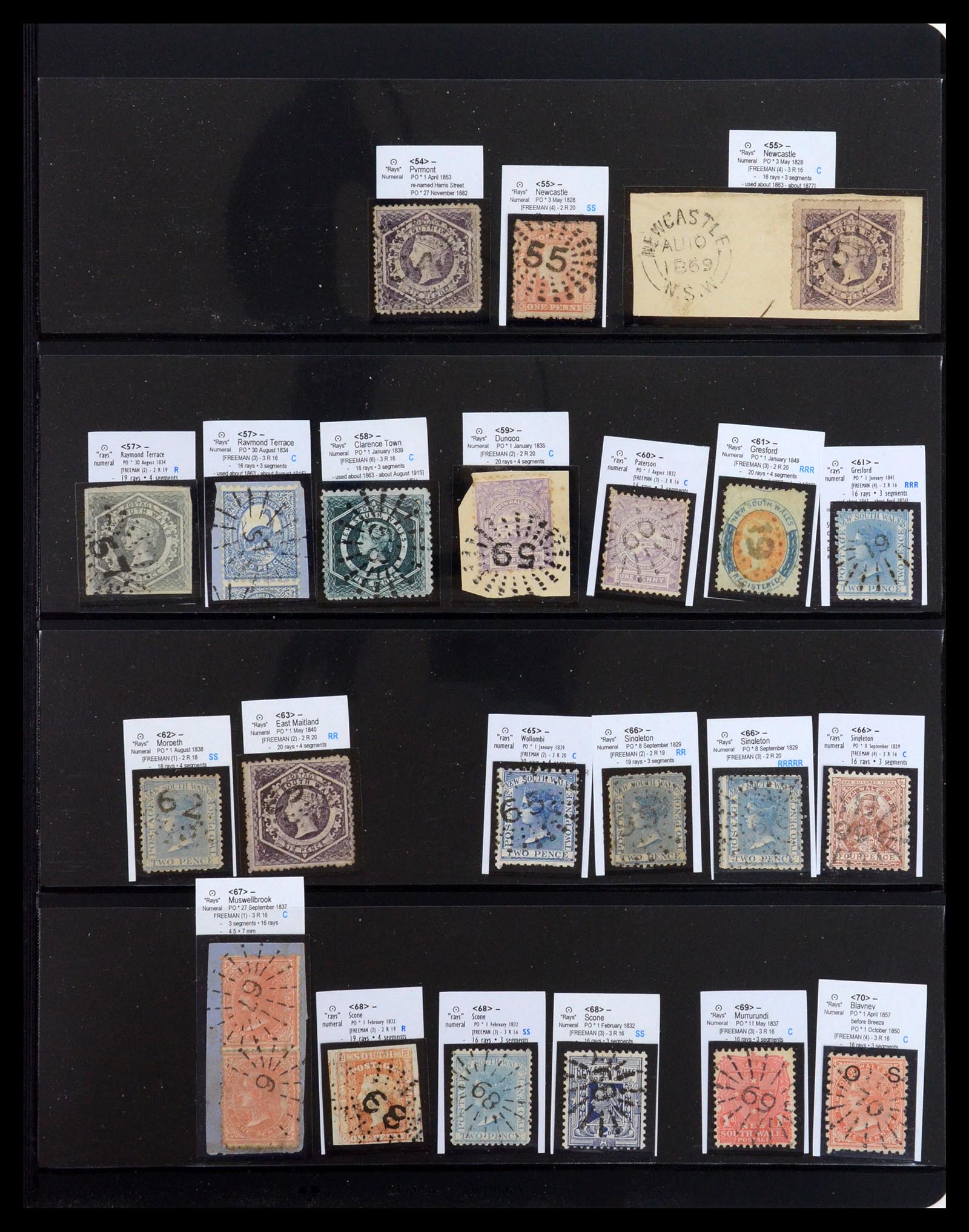 36560 011 - Postzegelverzameling 36560 Nieuw Zuid Wales stempels 1850-1912.