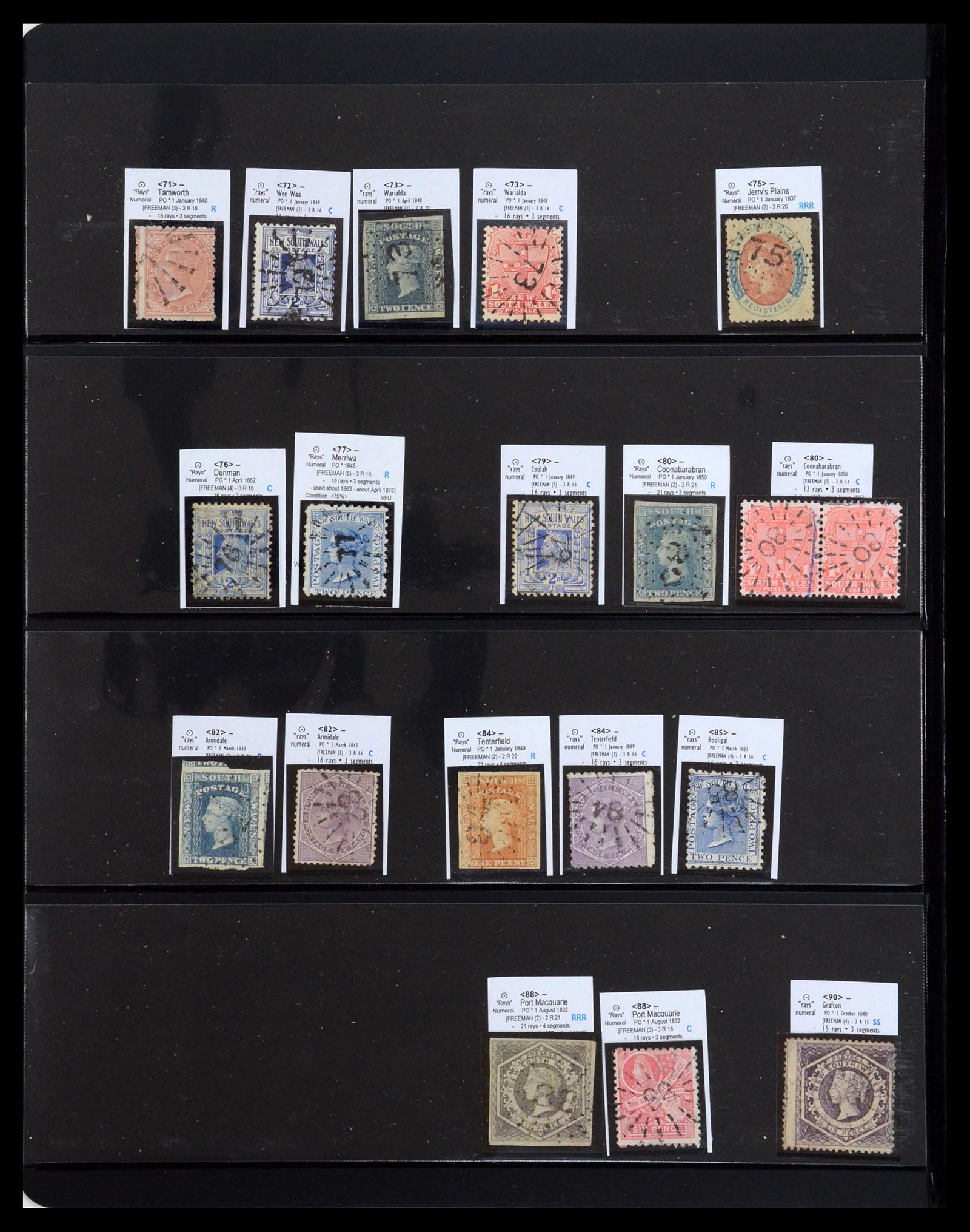36560 012 - Postzegelverzameling 36560 Nieuw Zuid Wales stempels 1850-1912.