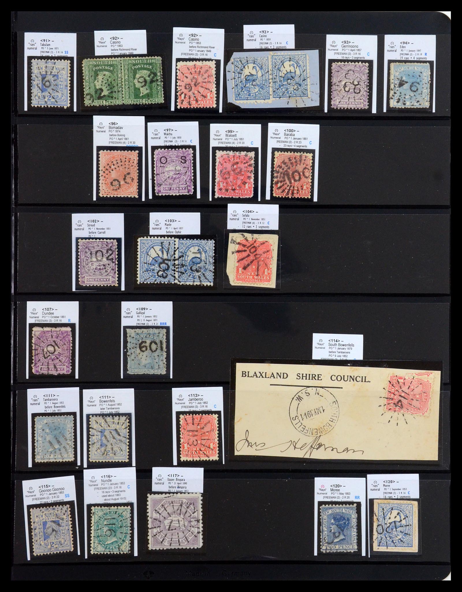 36560 013 - Postzegelverzameling 36560 Nieuw Zuid Wales stempels 1850-1912.