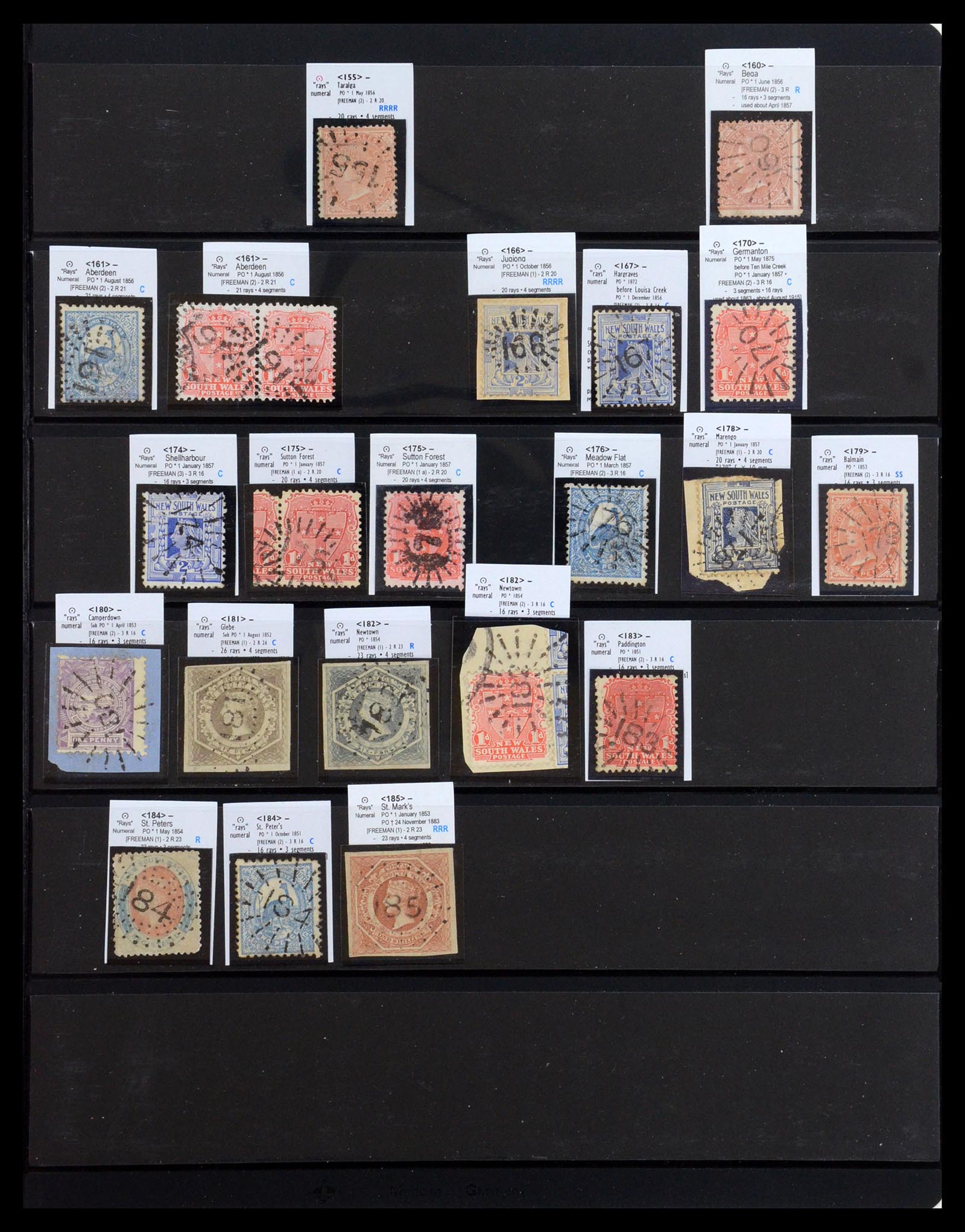 36560 015 - Postzegelverzameling 36560 Nieuw Zuid Wales stempels 1850-1912.