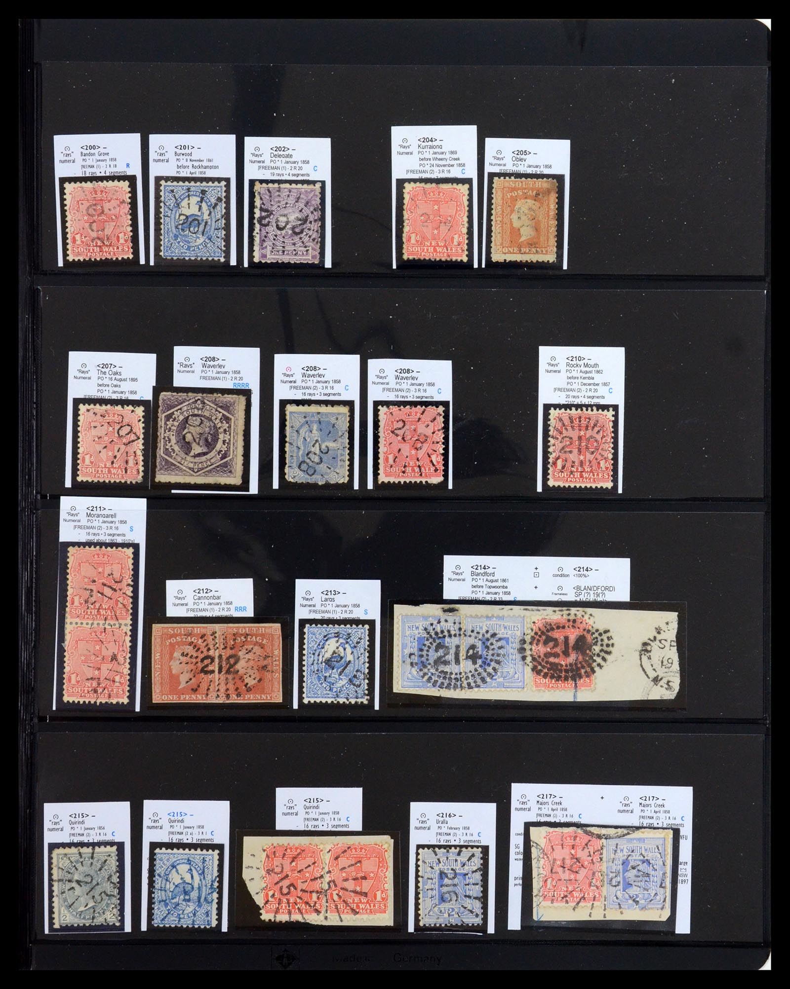 36560 017 - Postzegelverzameling 36560 Nieuw Zuid Wales stempels 1850-1912.
