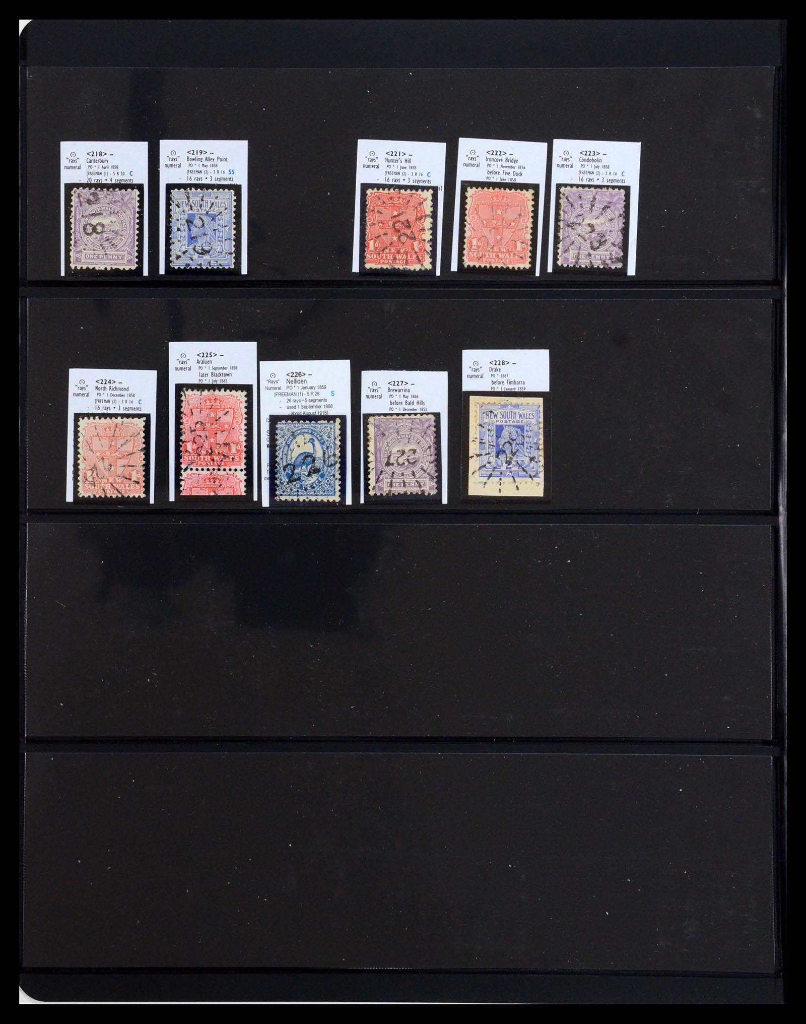 36560 018 - Postzegelverzameling 36560 Nieuw Zuid Wales stempels 1850-1912.