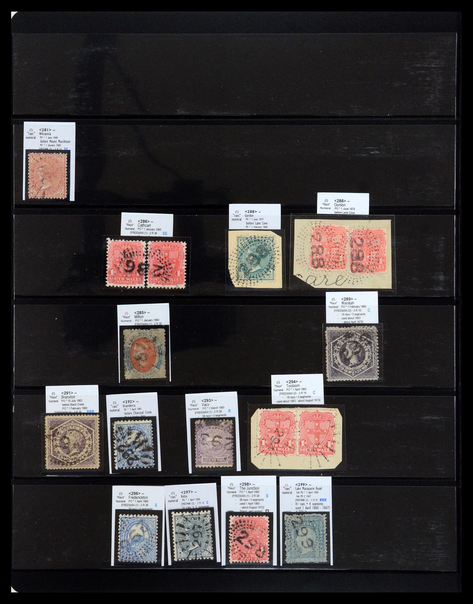 36560 020 - Postzegelverzameling 36560 Nieuw Zuid Wales stempels 1850-1912.