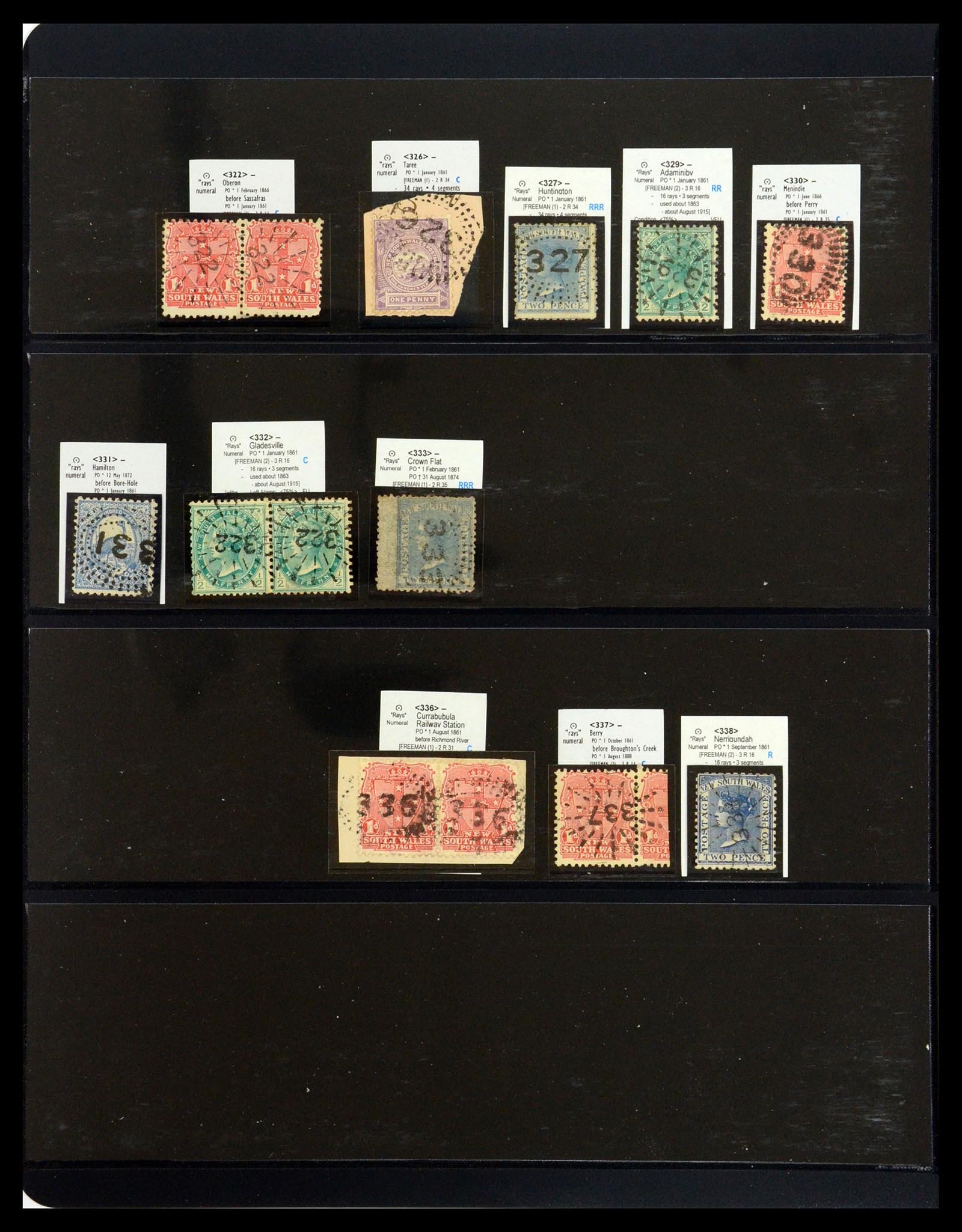 36560 022 - Postzegelverzameling 36560 Nieuw Zuid Wales stempels 1850-1912.