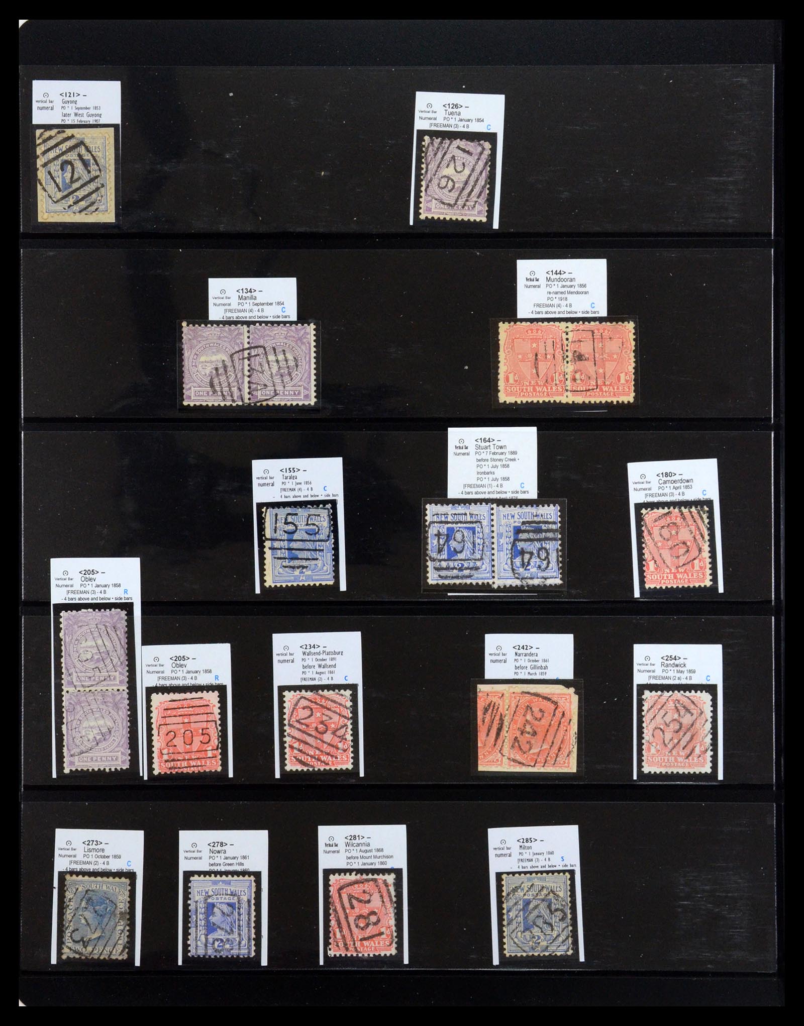 36560 036 - Postzegelverzameling 36560 Nieuw Zuid Wales stempels 1850-1912.