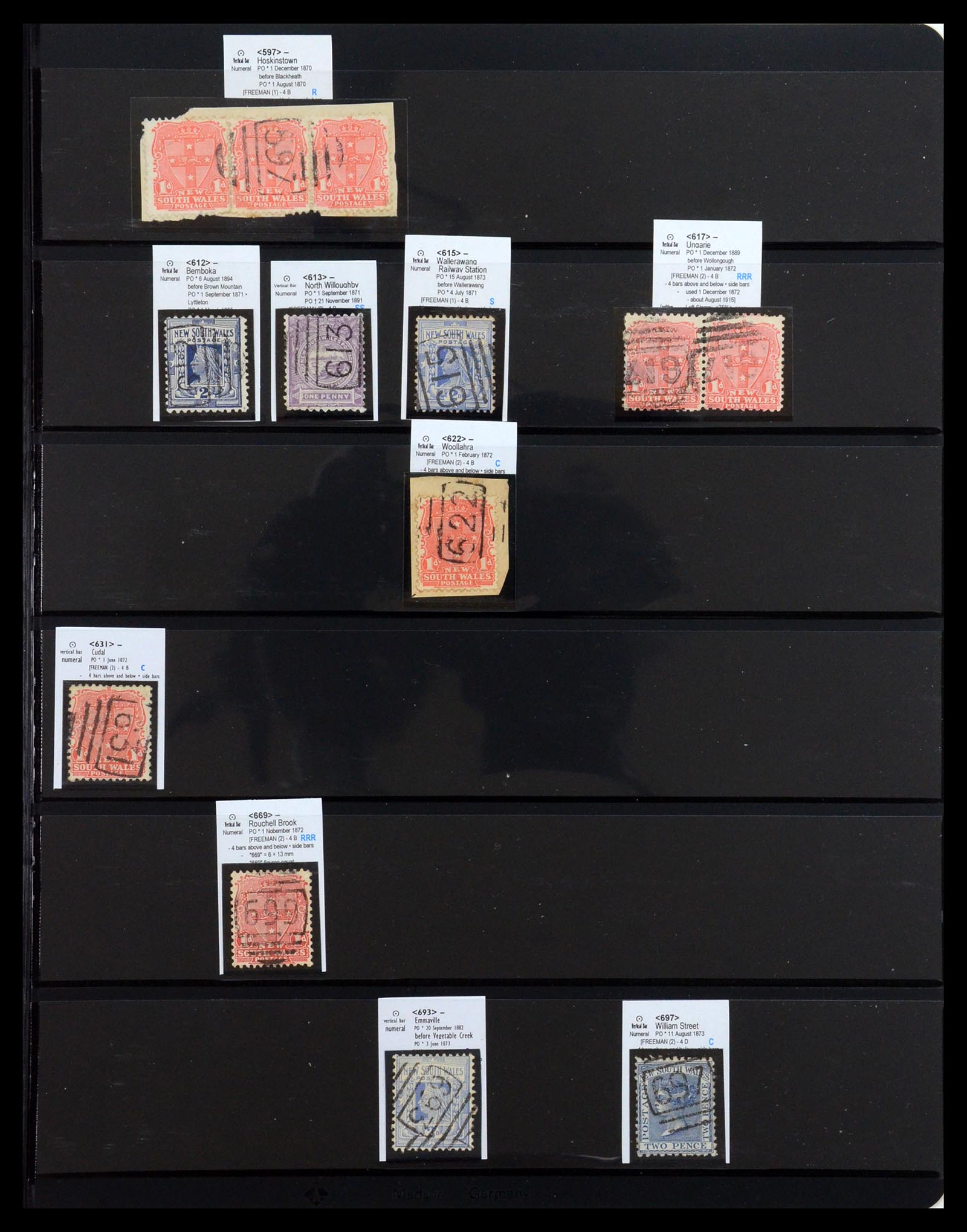 36560 039 - Postzegelverzameling 36560 Nieuw Zuid Wales stempels 1850-1912.