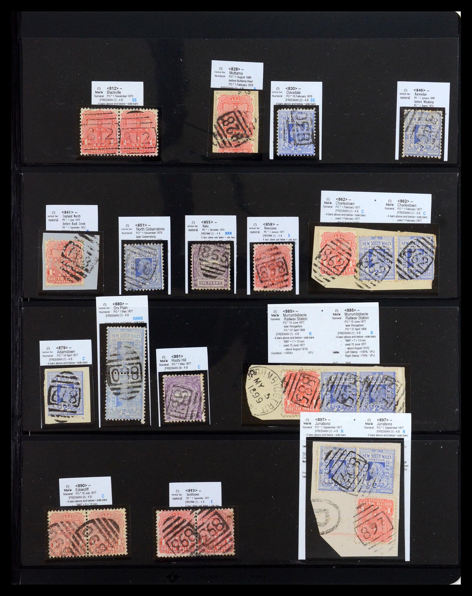 36560 041 - Postzegelverzameling 36560 Nieuw Zuid Wales stempels 1850-1912.