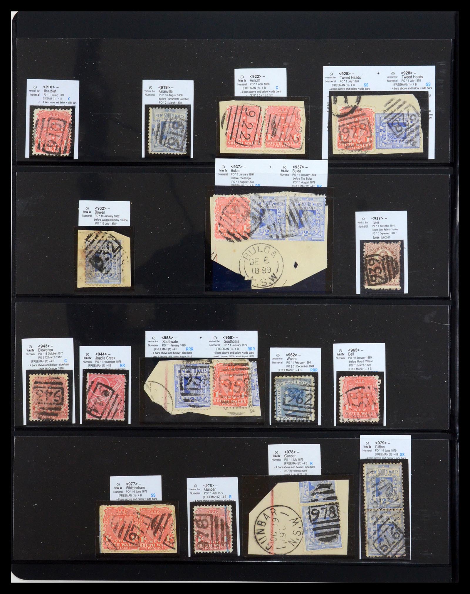 36560 042 - Postzegelverzameling 36560 Nieuw Zuid Wales stempels 1850-1912.