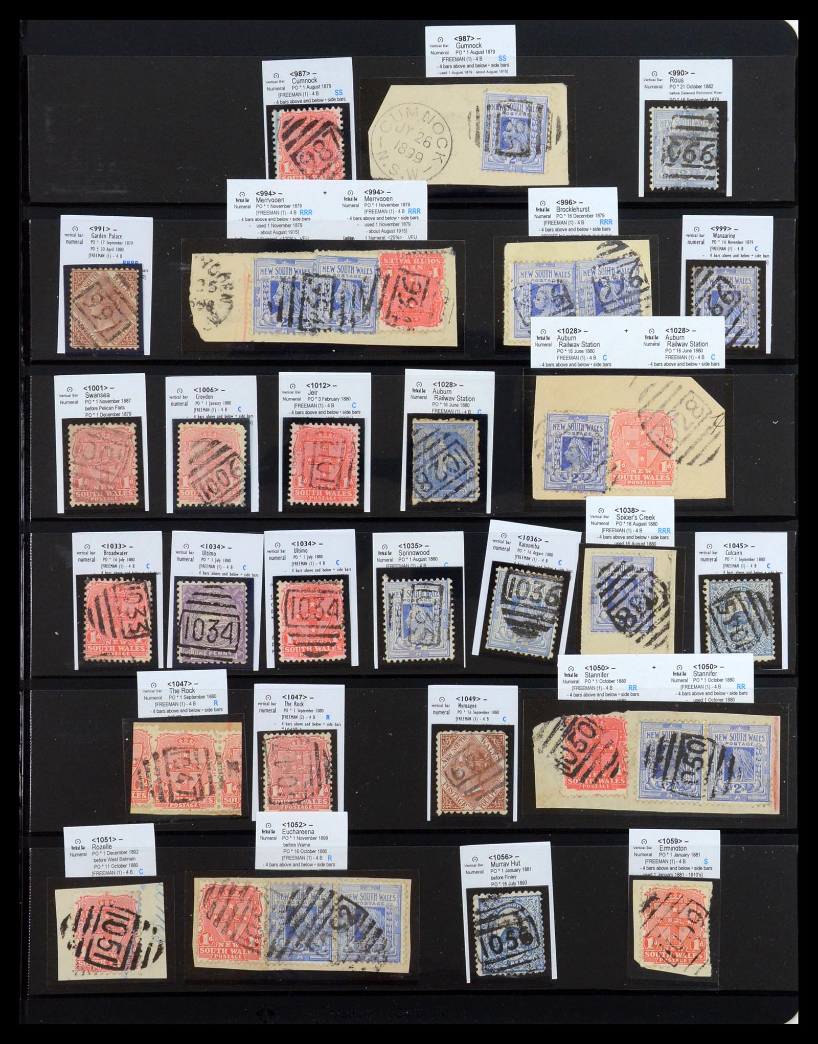 36560 043 - Postzegelverzameling 36560 Nieuw Zuid Wales stempels 1850-1912.
