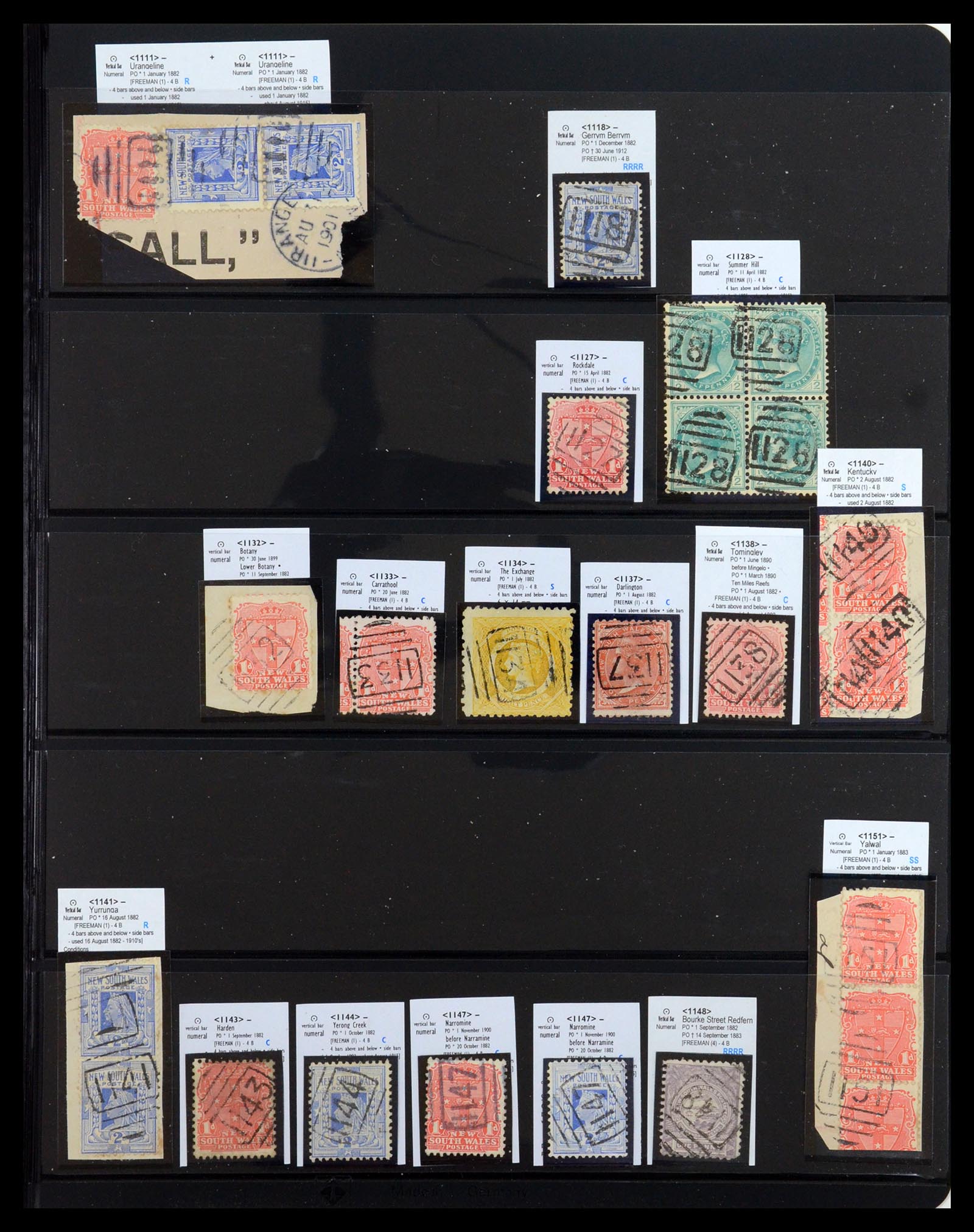 36560 045 - Postzegelverzameling 36560 Nieuw Zuid Wales stempels 1850-1912.