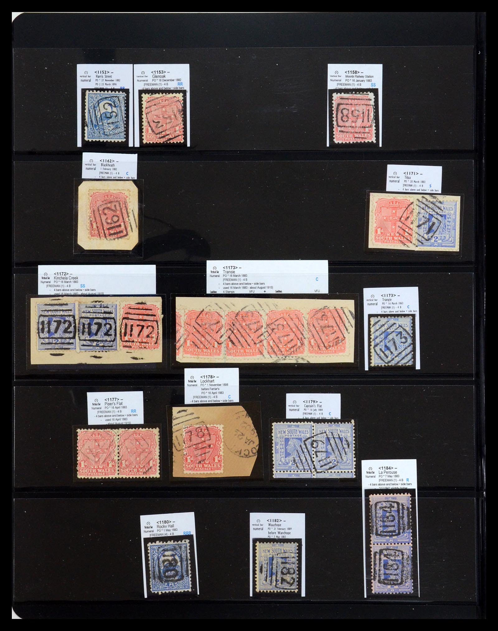 36560 046 - Postzegelverzameling 36560 Nieuw Zuid Wales stempels 1850-1912.