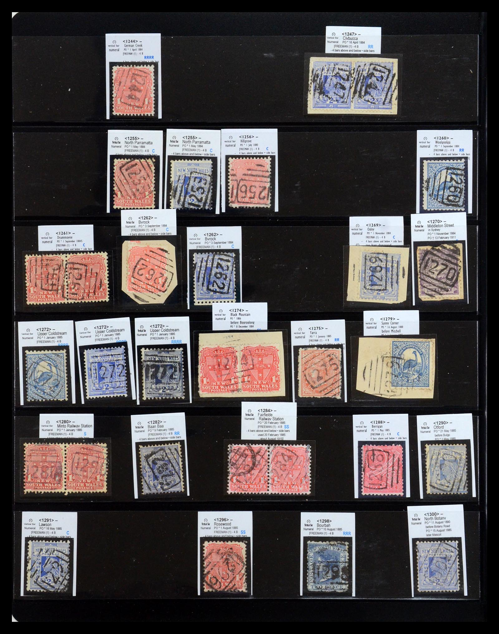 36560 048 - Postzegelverzameling 36560 Nieuw Zuid Wales stempels 1850-1912.