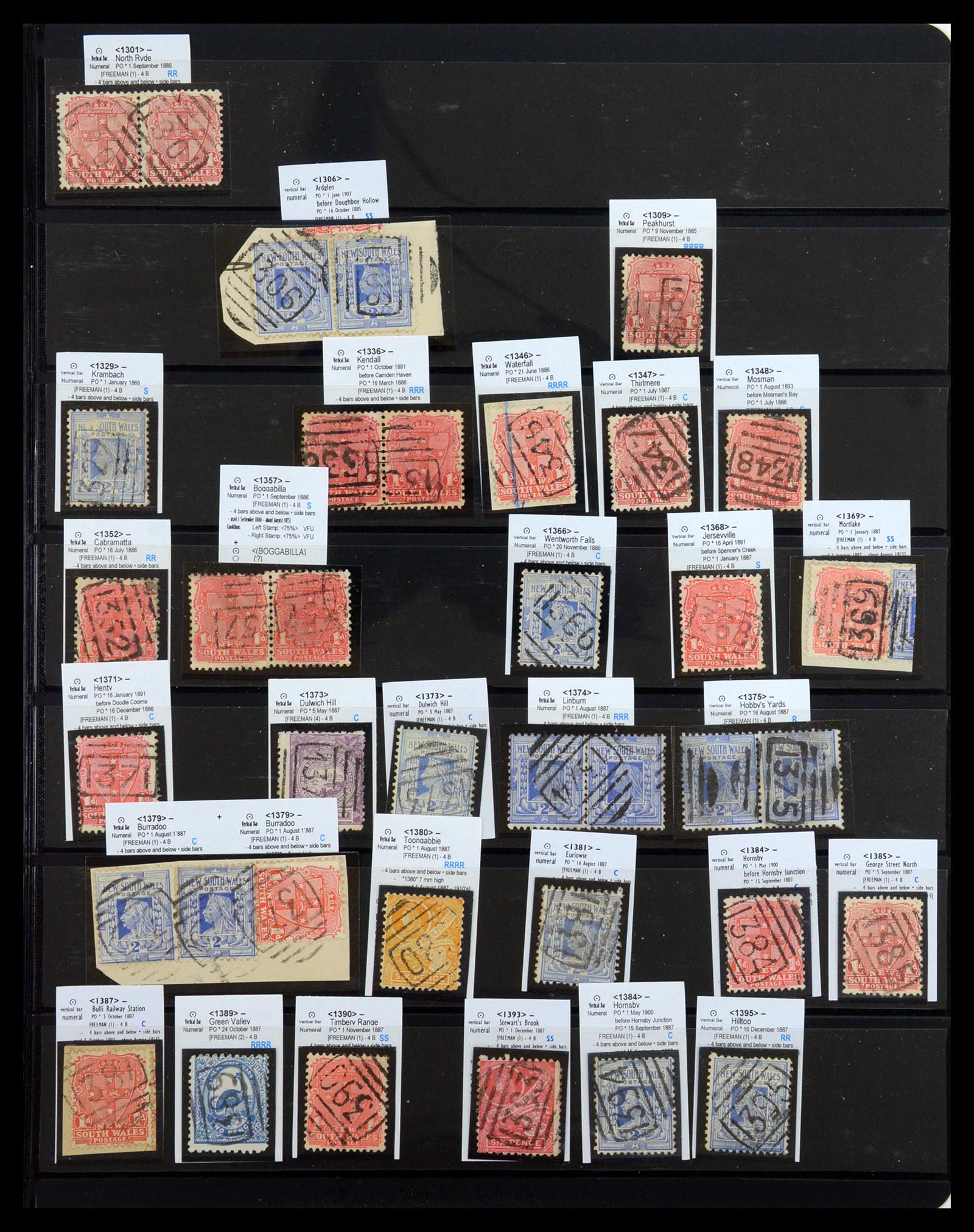 36560 049 - Postzegelverzameling 36560 Nieuw Zuid Wales stempels 1850-1912.