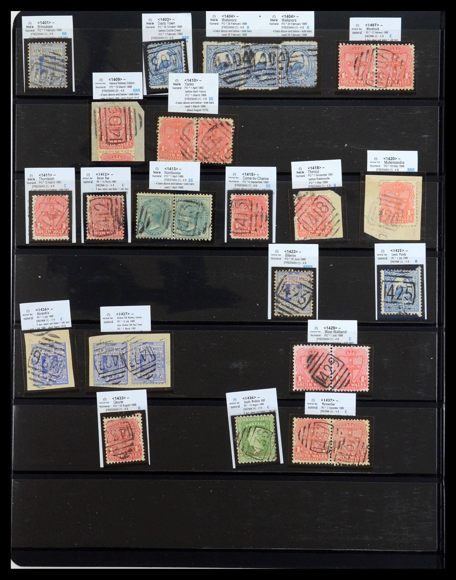 36560 050 - Postzegelverzameling 36560 Nieuw Zuid Wales stempels 1850-1912.
