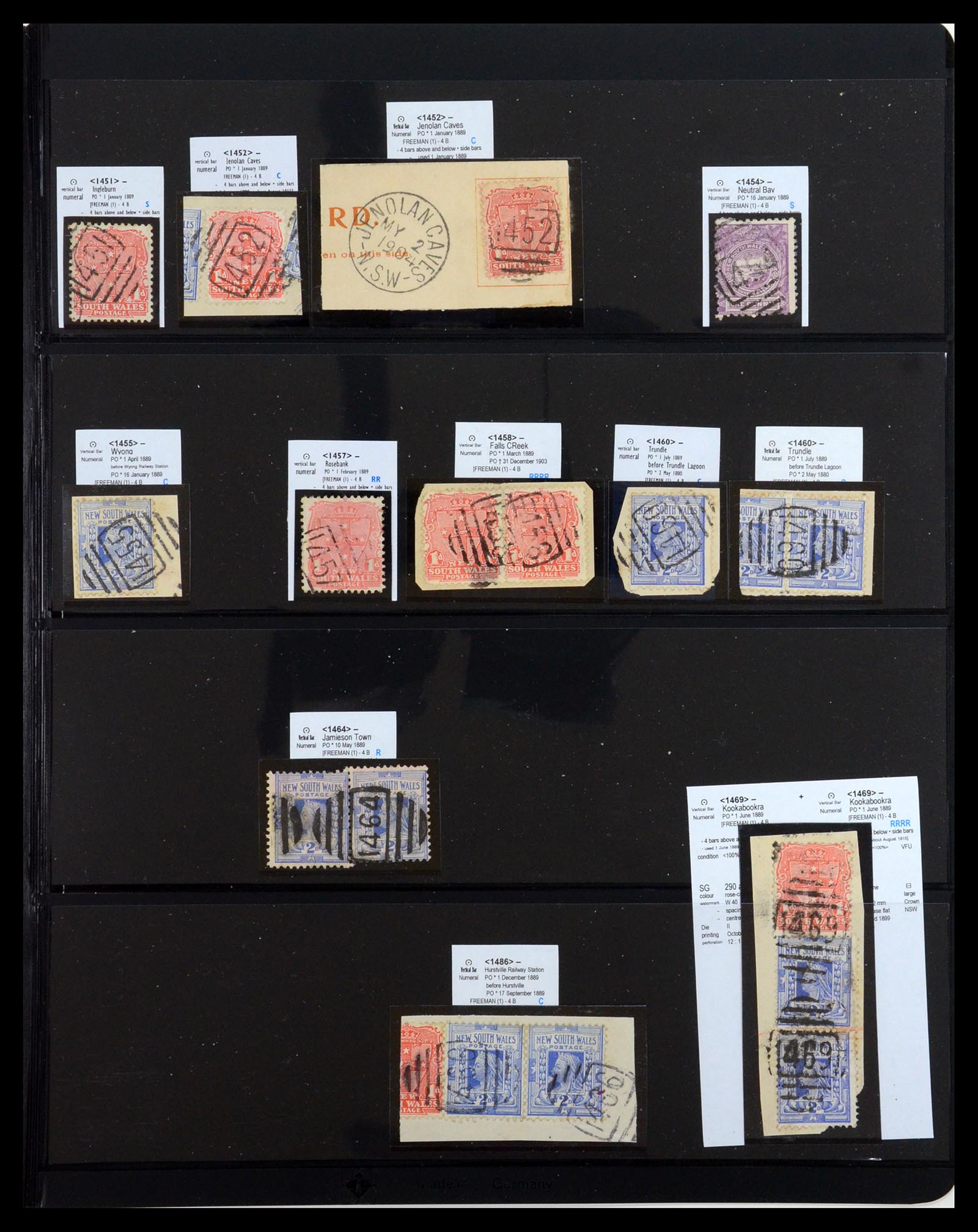 36560 051 - Postzegelverzameling 36560 Nieuw Zuid Wales stempels 1850-1912.
