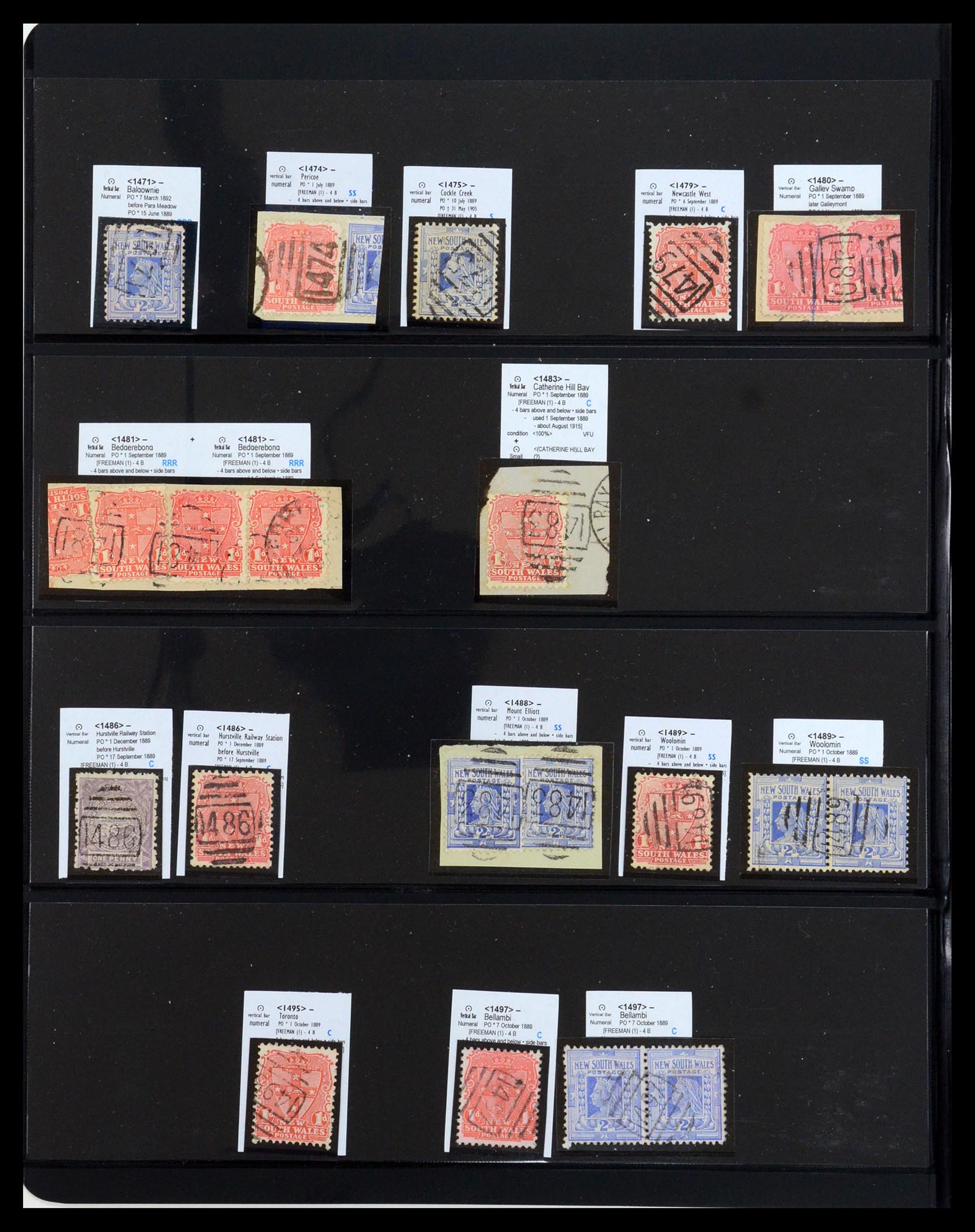 36560 052 - Postzegelverzameling 36560 Nieuw Zuid Wales stempels 1850-1912.