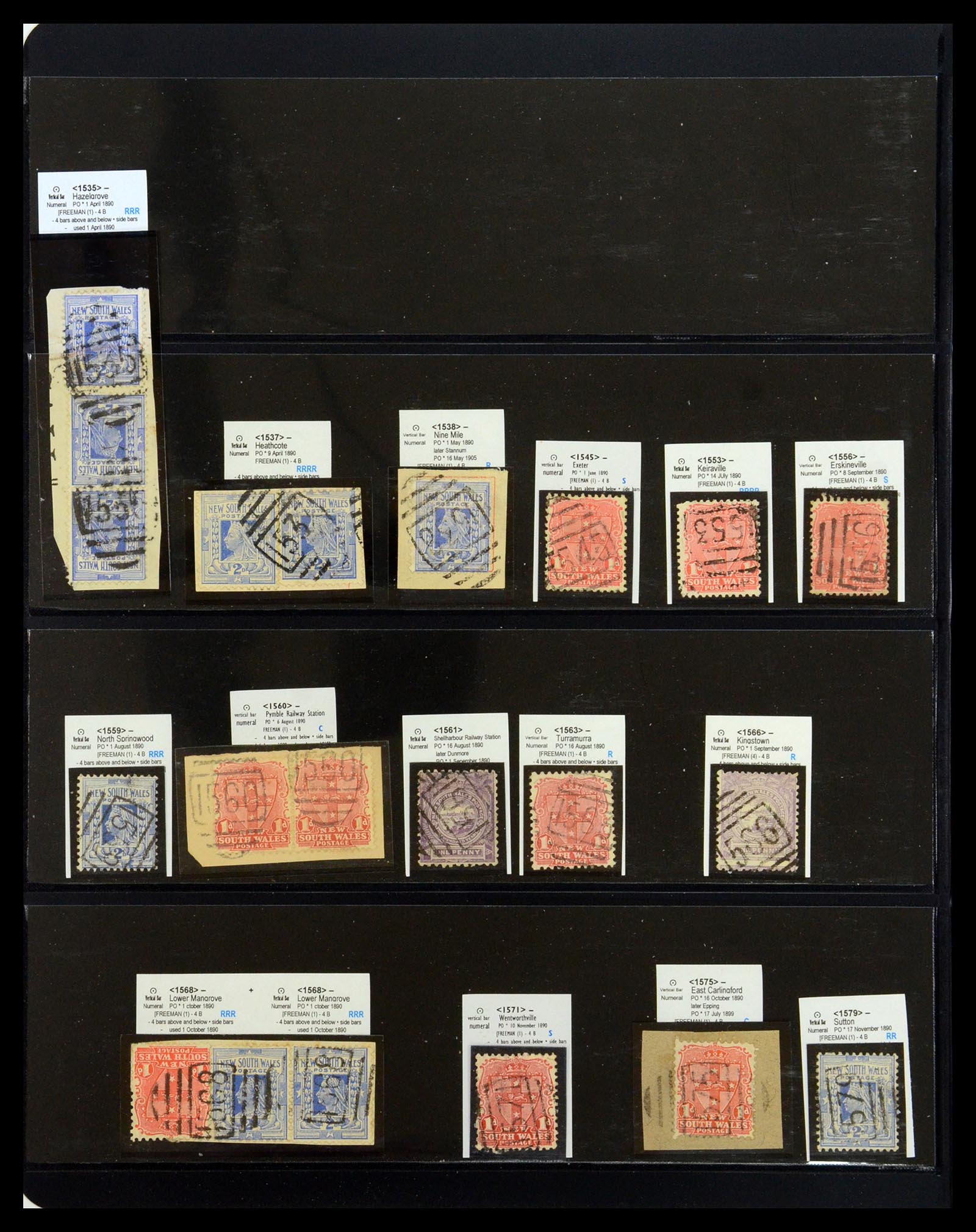 36560 054 - Postzegelverzameling 36560 Nieuw Zuid Wales stempels 1850-1912.