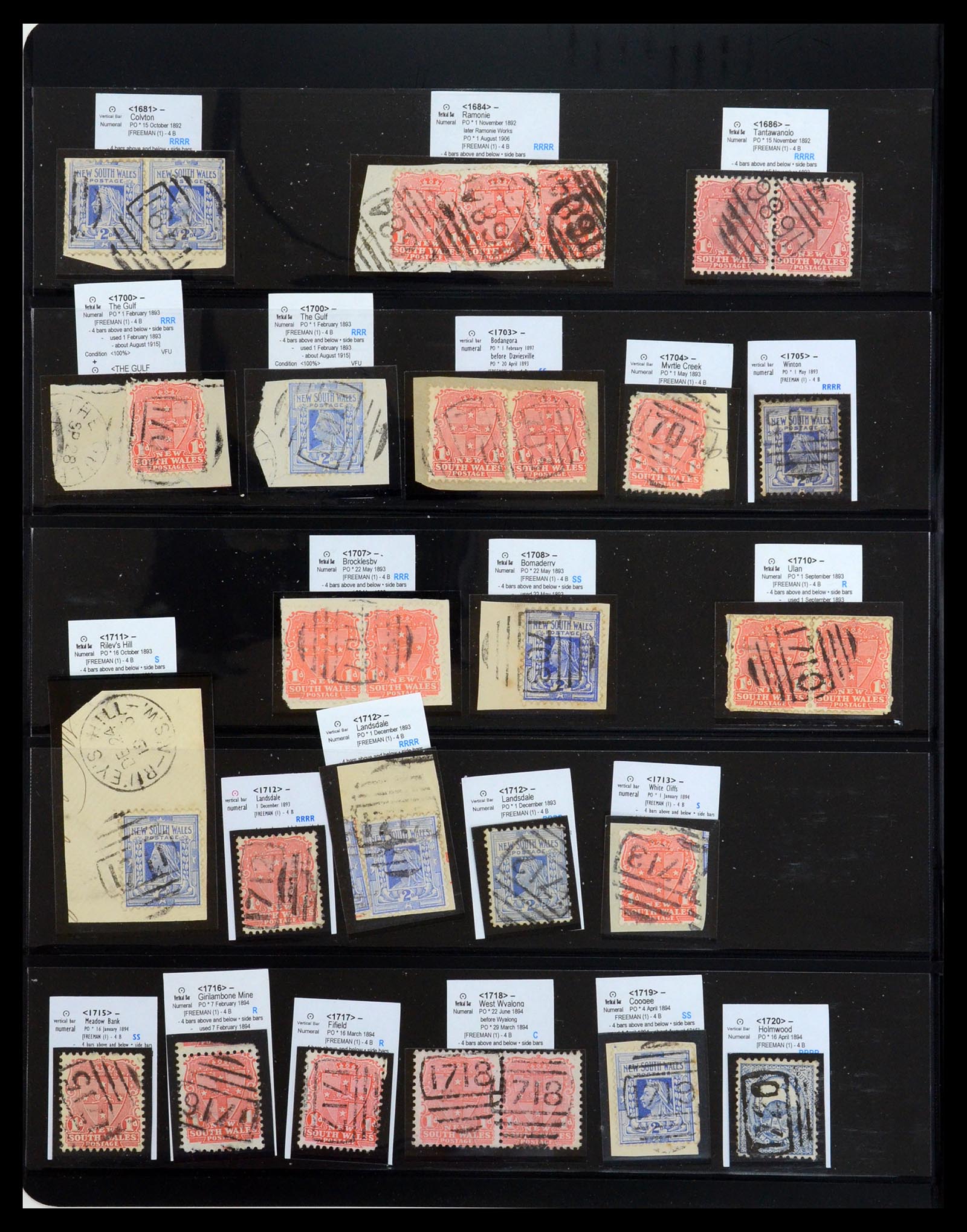 36560 056 - Postzegelverzameling 36560 Nieuw Zuid Wales stempels 1850-1912.