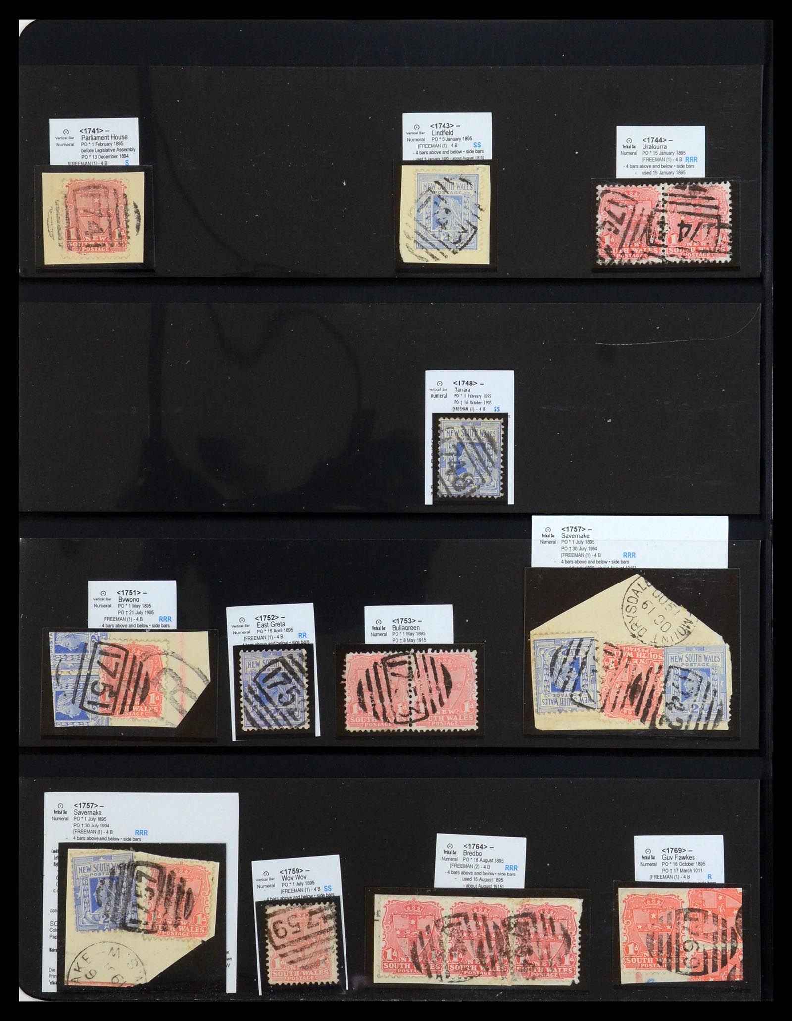 36560 058 - Stamp collection 36560 New South Wales cancels 1850-1912.