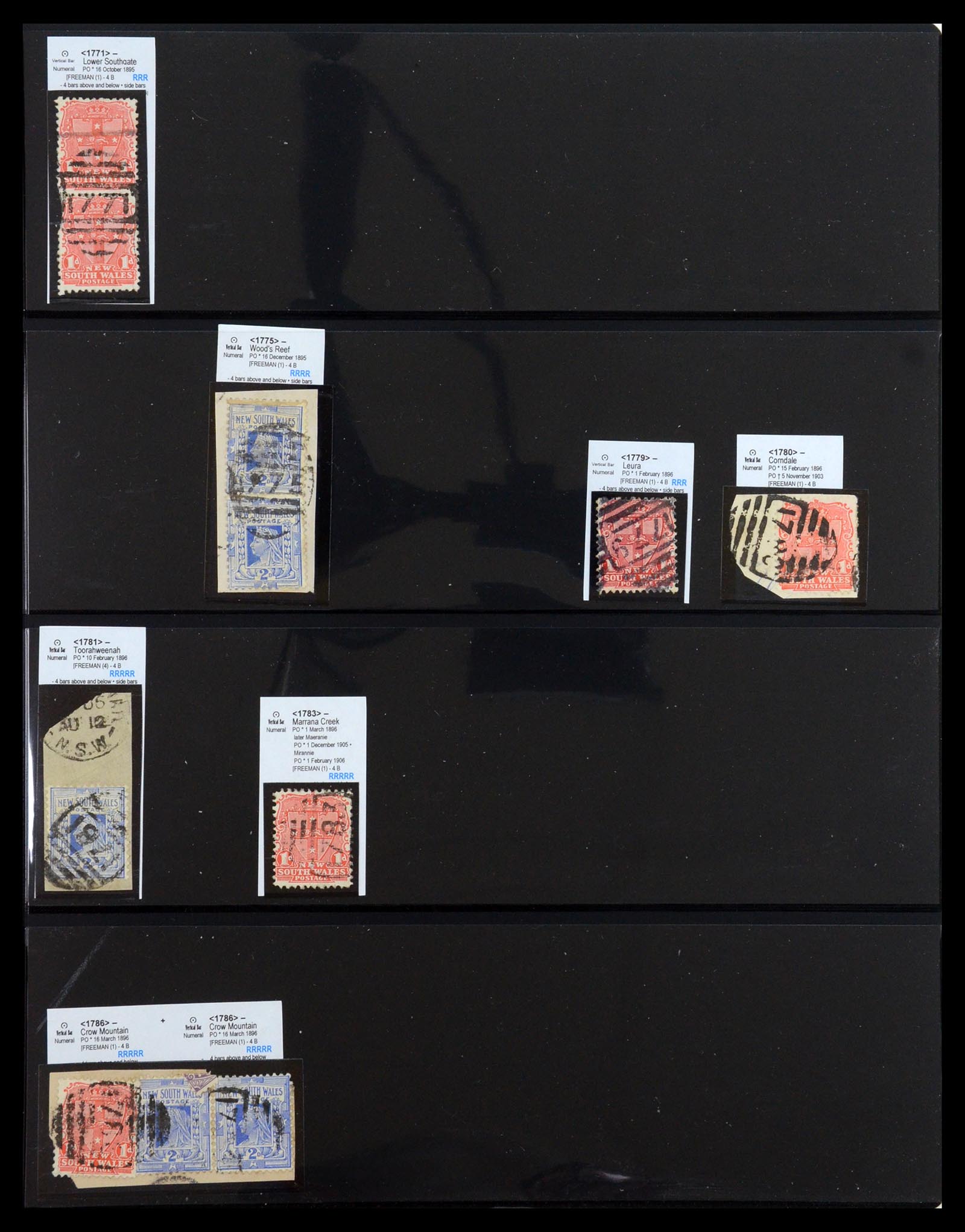 36560 059 - Postzegelverzameling 36560 Nieuw Zuid Wales stempels 1850-1912.