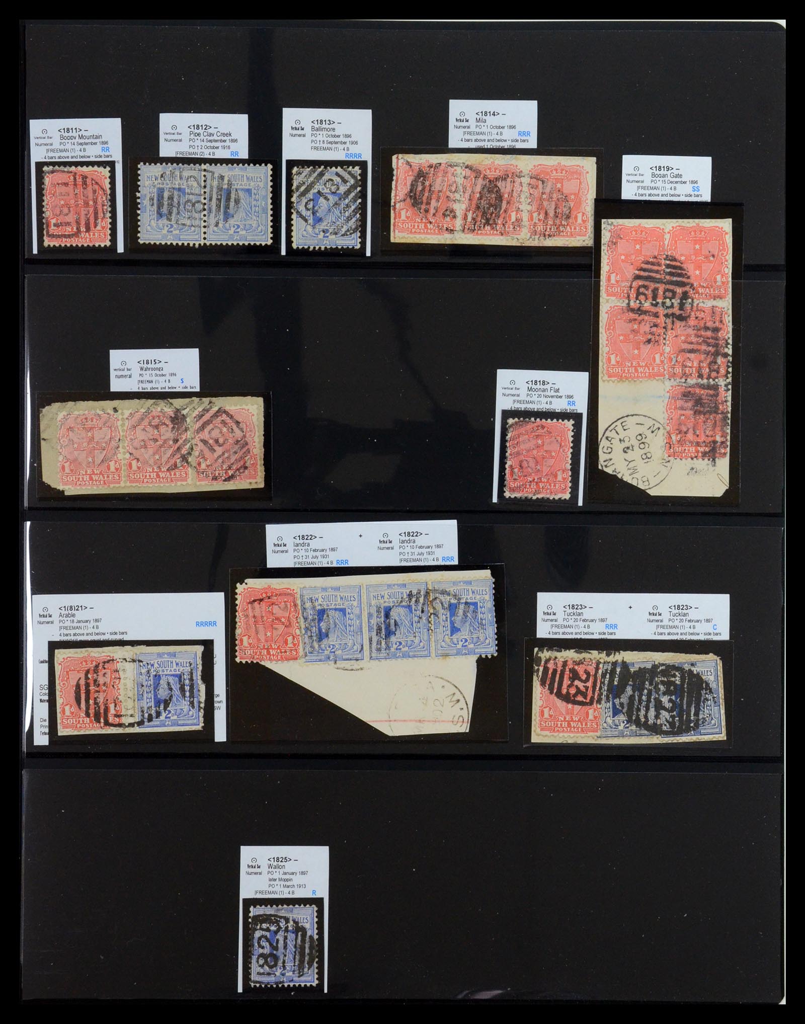36560 061 - Postzegelverzameling 36560 Nieuw Zuid Wales stempels 1850-1912.