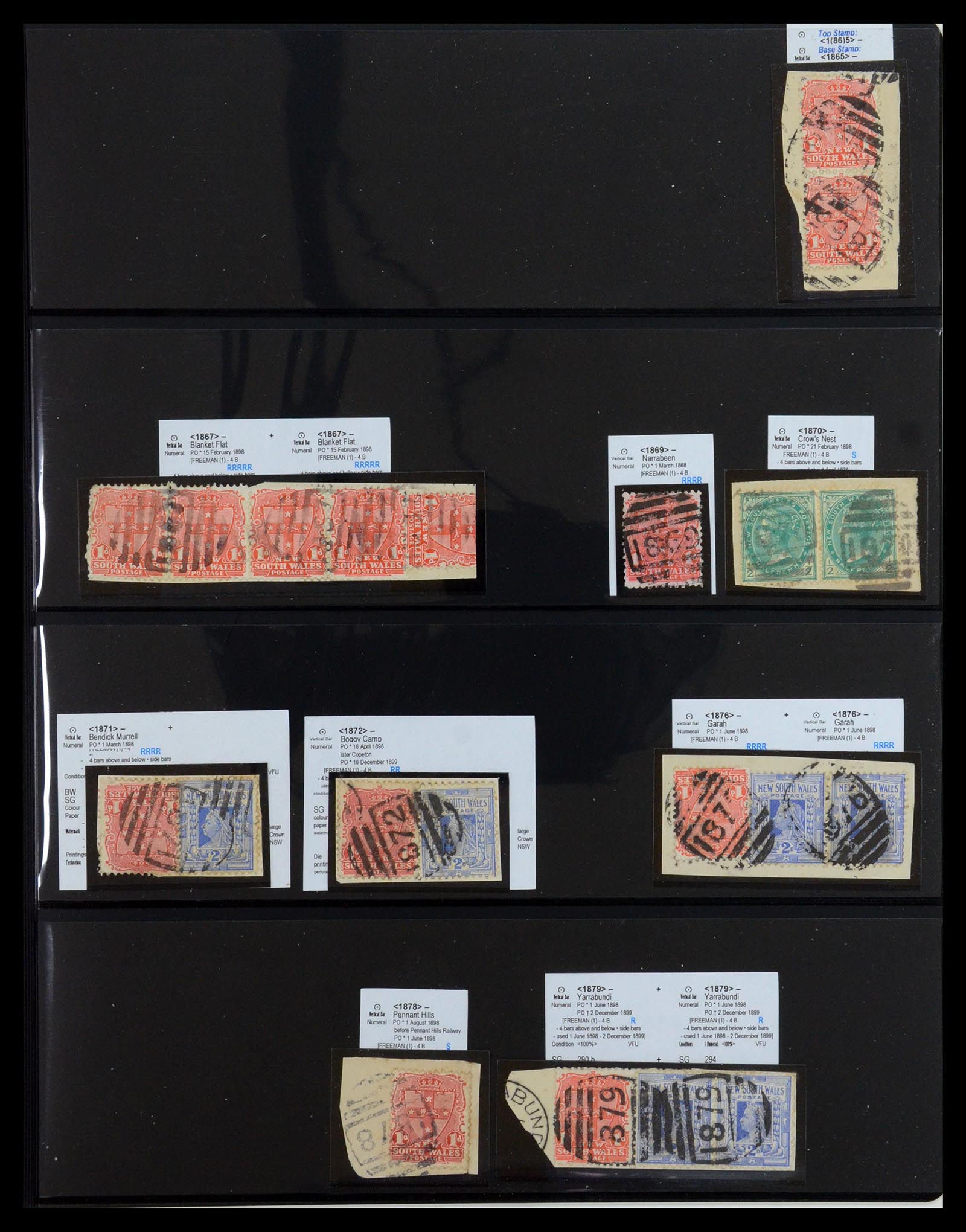 36560 063 - Postzegelverzameling 36560 Nieuw Zuid Wales stempels 1850-1912.