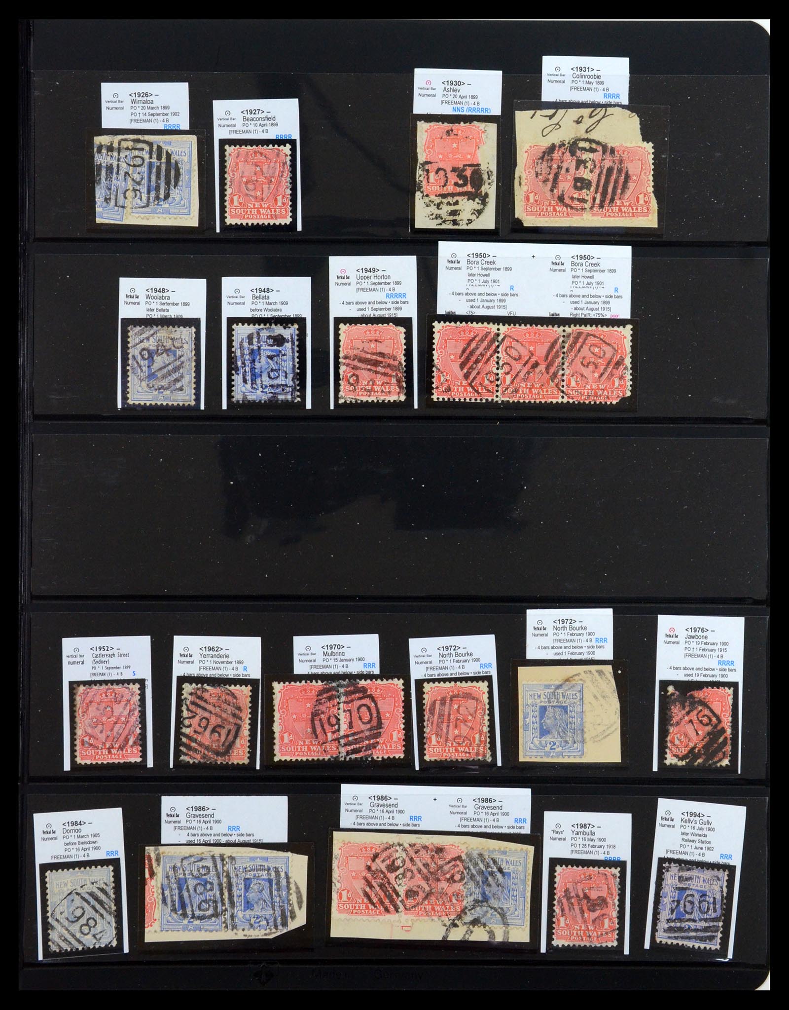 36560 065 - Postzegelverzameling 36560 Nieuw Zuid Wales stempels 1850-1912.