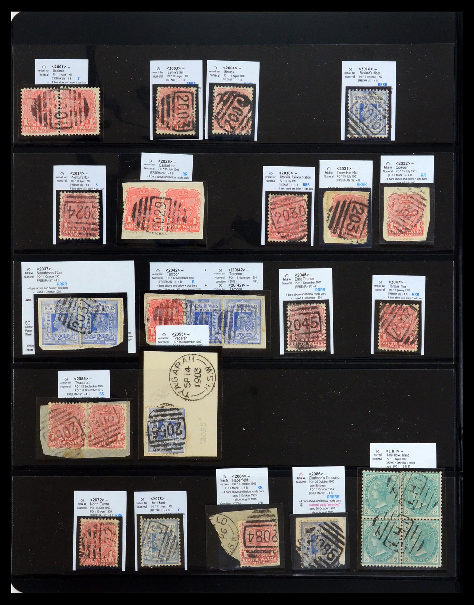 36560 066 - Postzegelverzameling 36560 Nieuw Zuid Wales stempels 1850-1912.