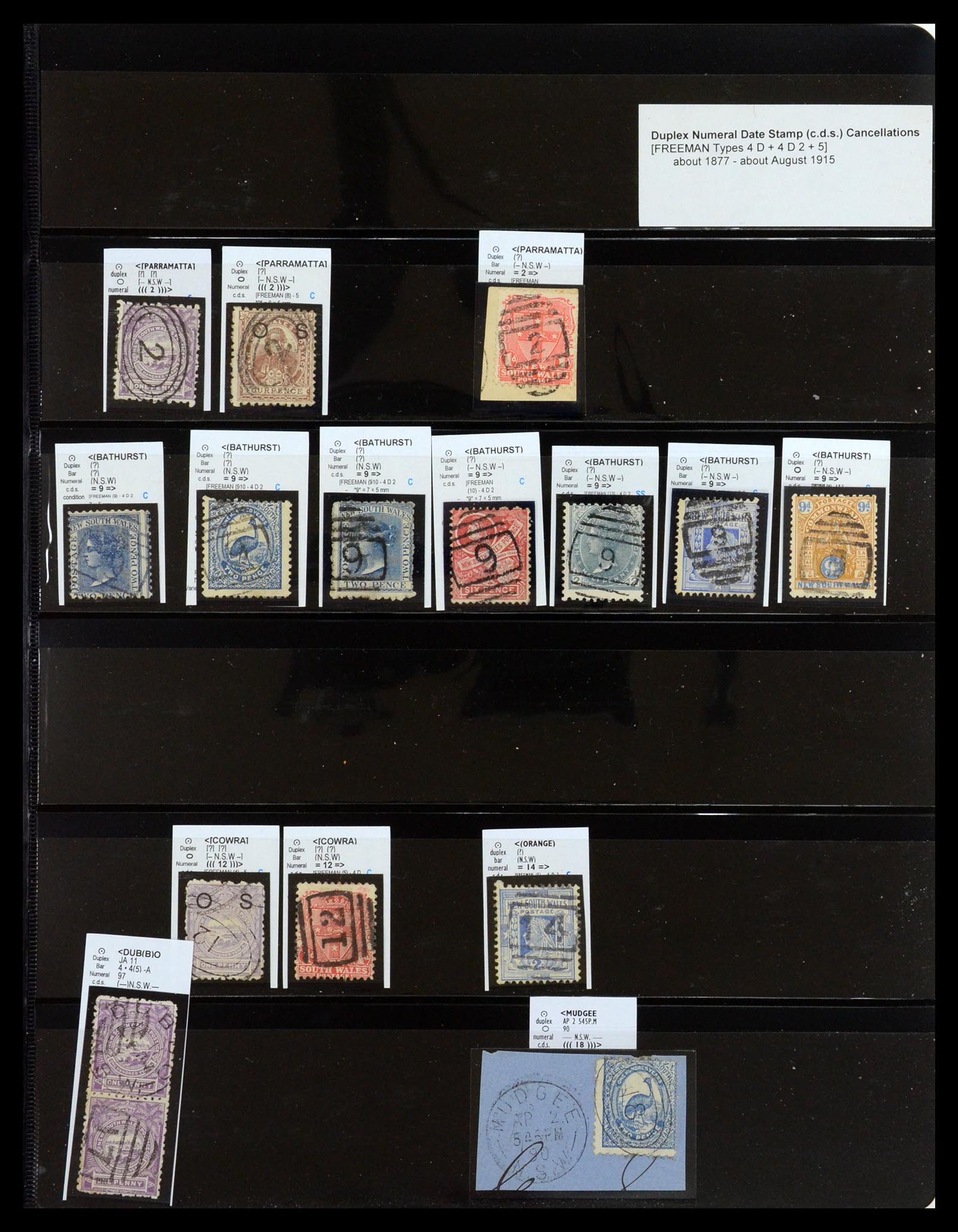 36560 067 - Postzegelverzameling 36560 Nieuw Zuid Wales stempels 1850-1912.