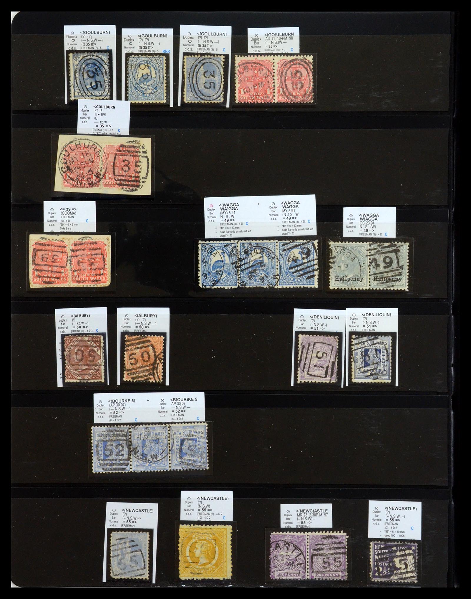 36560 068 - Postzegelverzameling 36560 Nieuw Zuid Wales stempels 1850-1912.