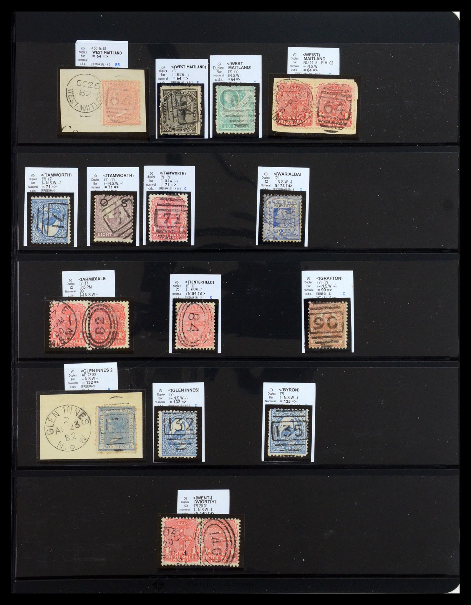 36560 069 - Postzegelverzameling 36560 Nieuw Zuid Wales stempels 1850-1912.