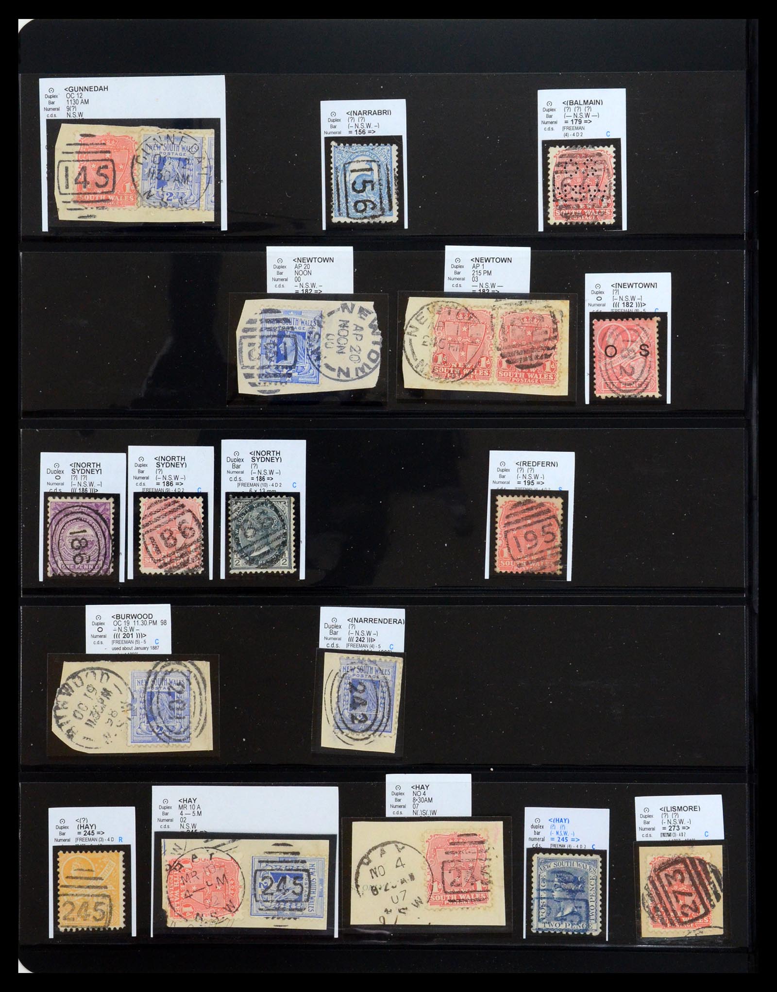 36560 070 - Postzegelverzameling 36560 Nieuw Zuid Wales stempels 1850-1912.