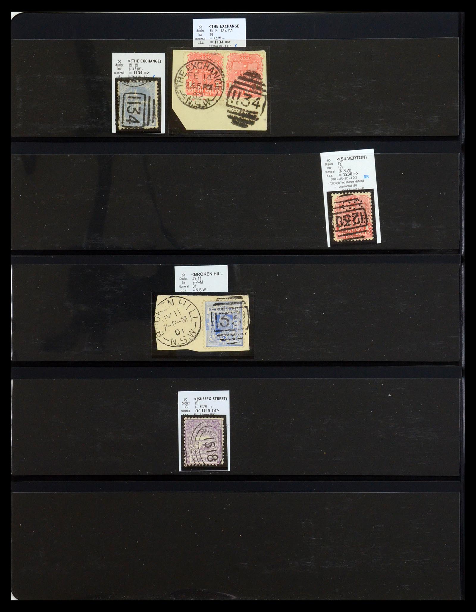 36560 072 - Postzegelverzameling 36560 Nieuw Zuid Wales stempels 1850-1912.