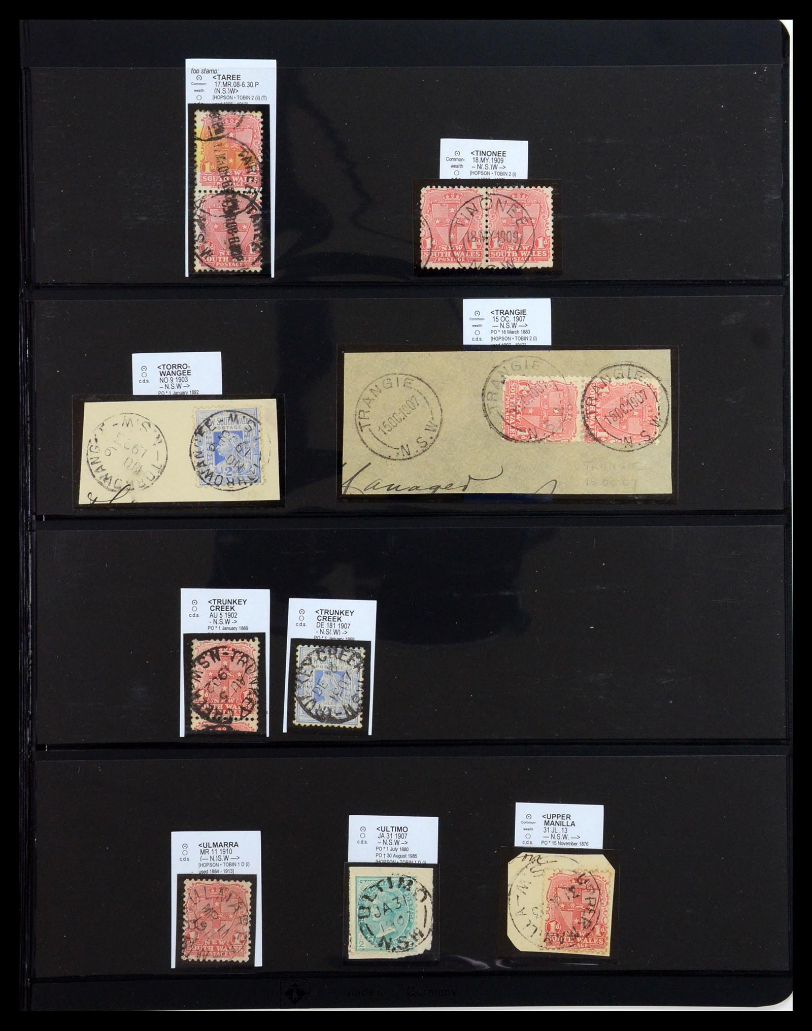 36560 077 - Postzegelverzameling 36560 Nieuw Zuid Wales stempels 1850-1912.