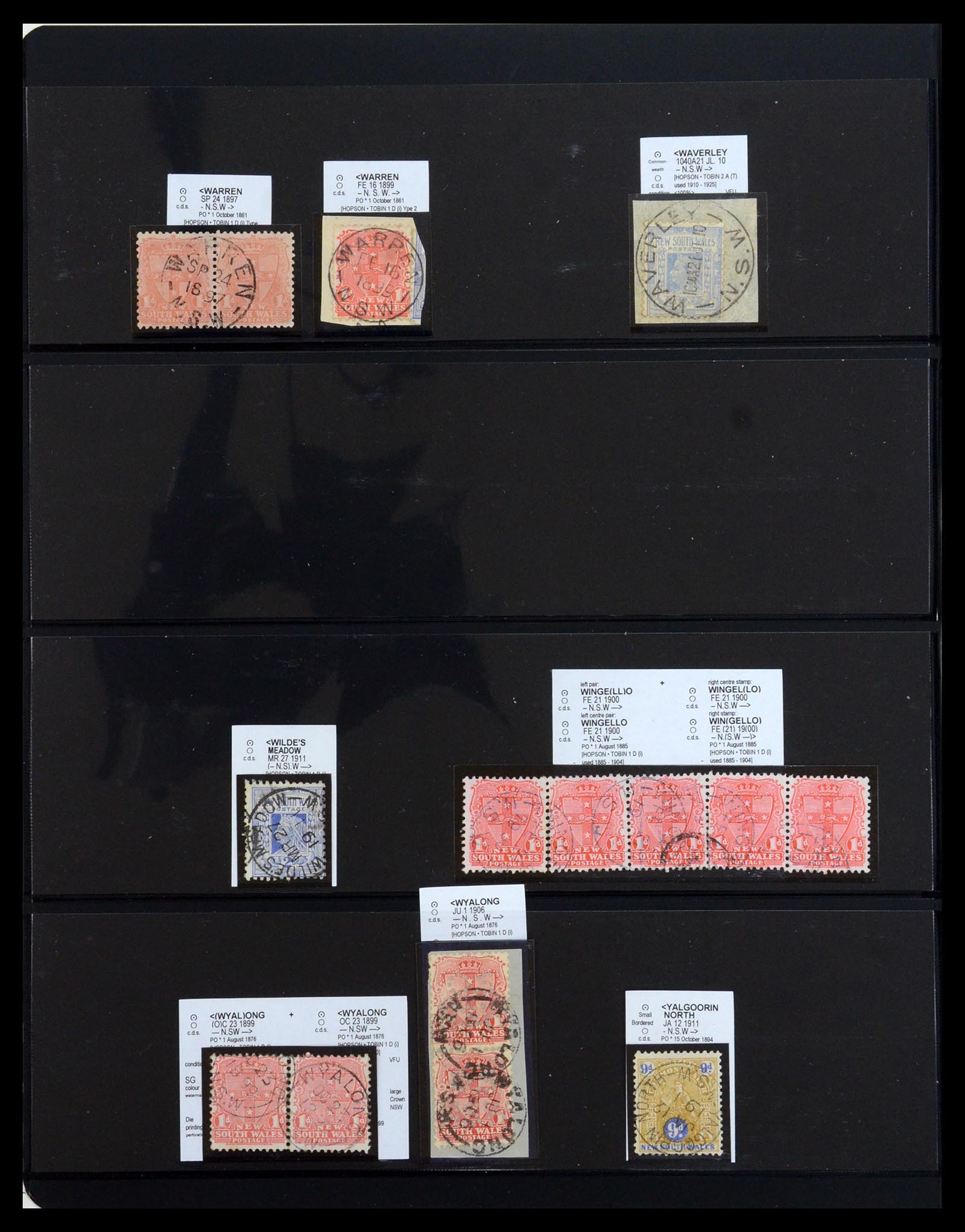 36560 078 - Postzegelverzameling 36560 Nieuw Zuid Wales stempels 1850-1912.