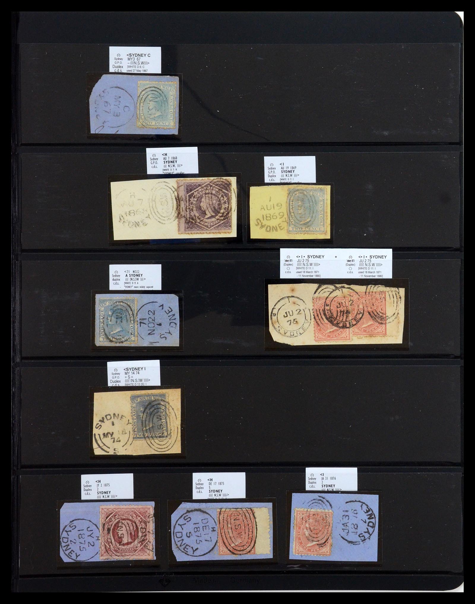 36560 081 - Postzegelverzameling 36560 Nieuw Zuid Wales stempels 1850-1912.