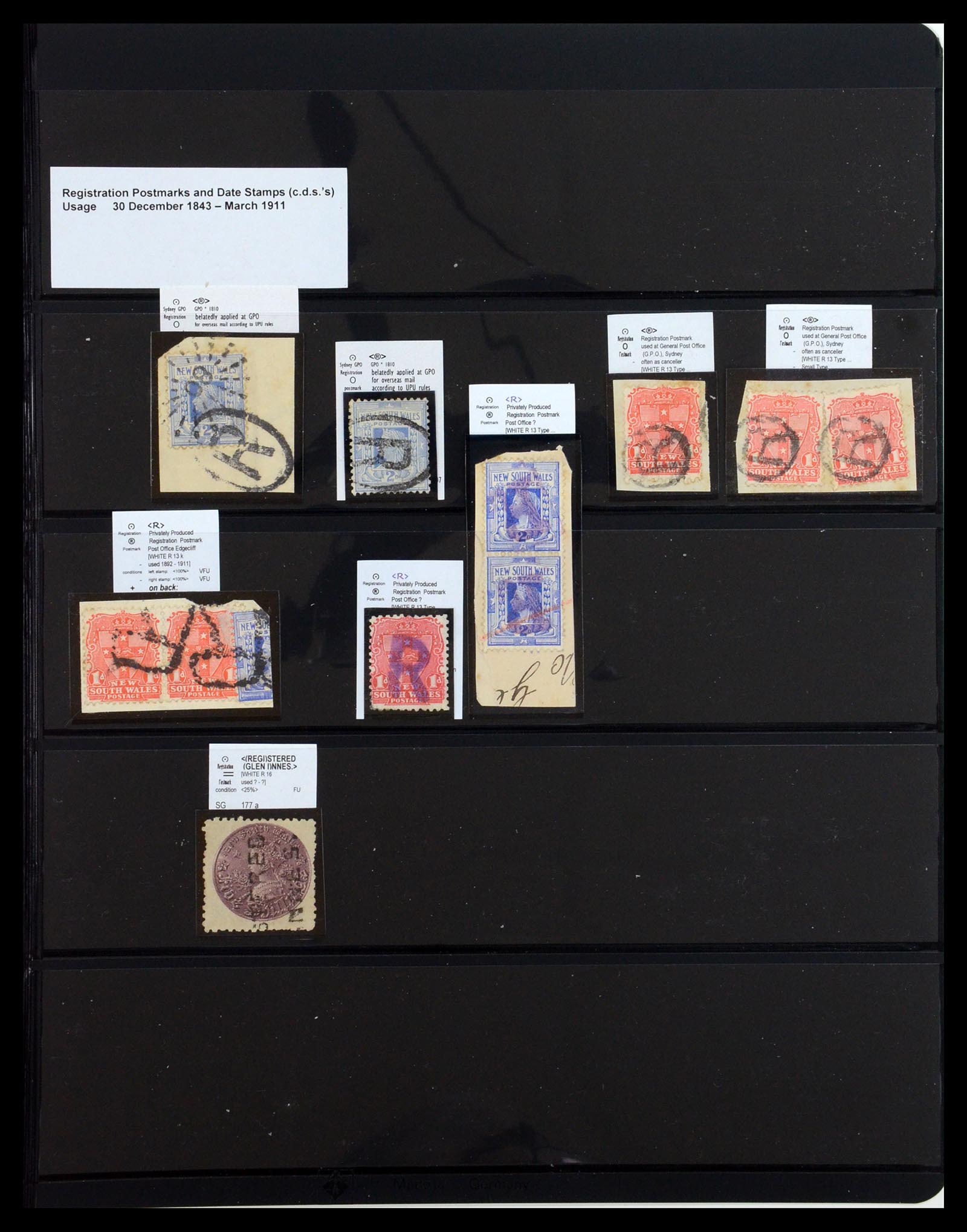 36560 085 - Postzegelverzameling 36560 Nieuw Zuid Wales stempels 1850-1912.