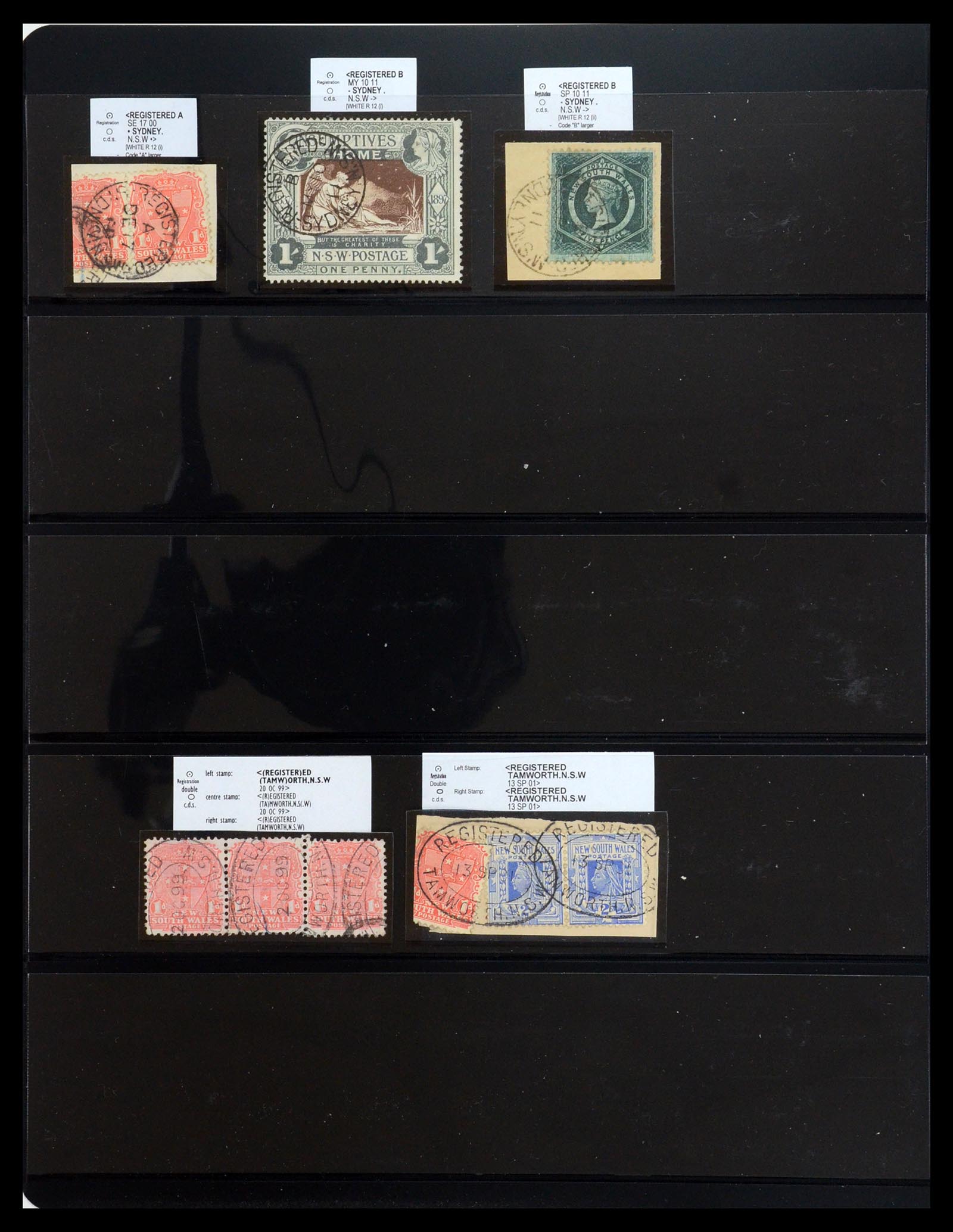 36560 086 - Postzegelverzameling 36560 Nieuw Zuid Wales stempels 1850-1912.