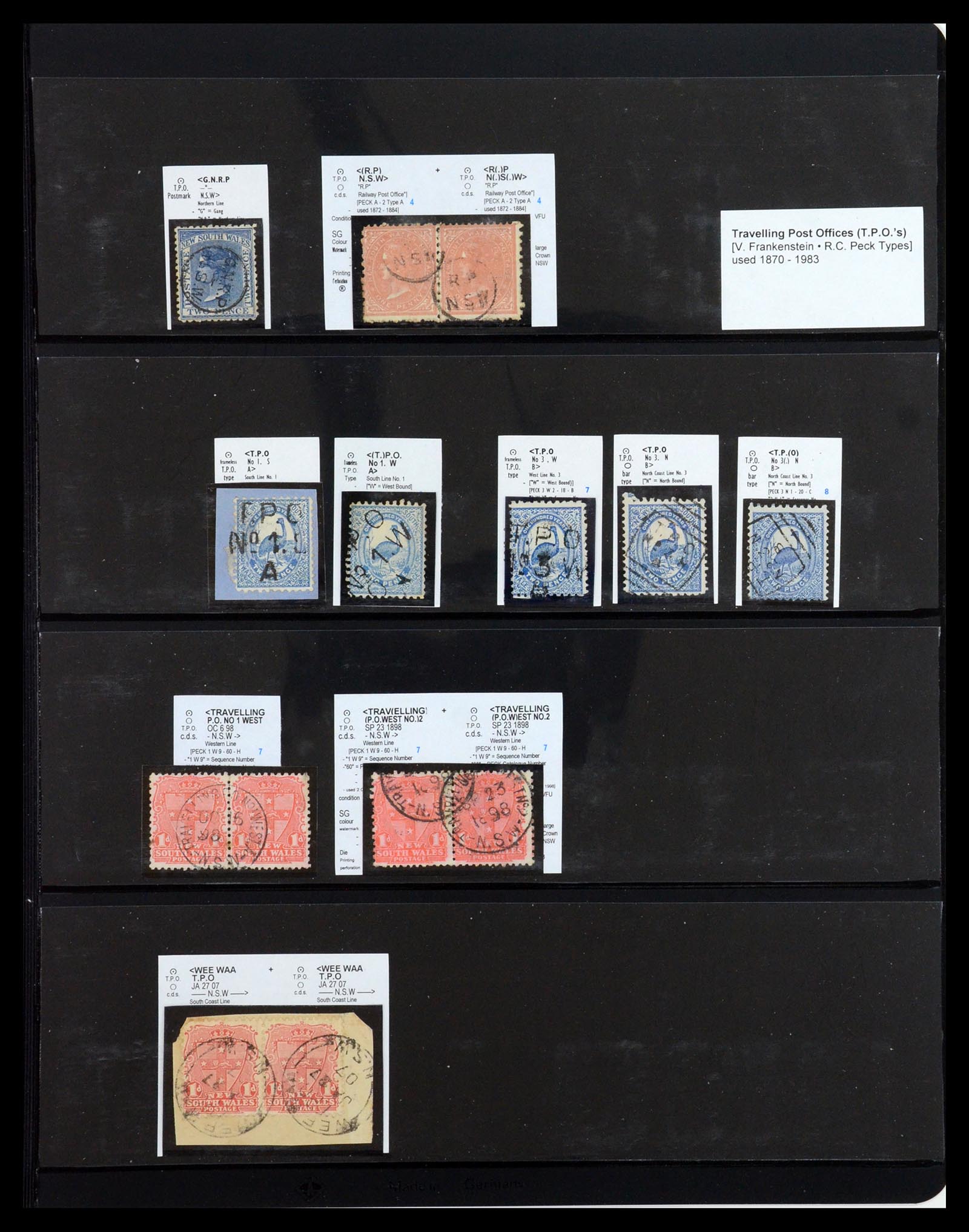 36560 087 - Postzegelverzameling 36560 Nieuw Zuid Wales stempels 1850-1912.