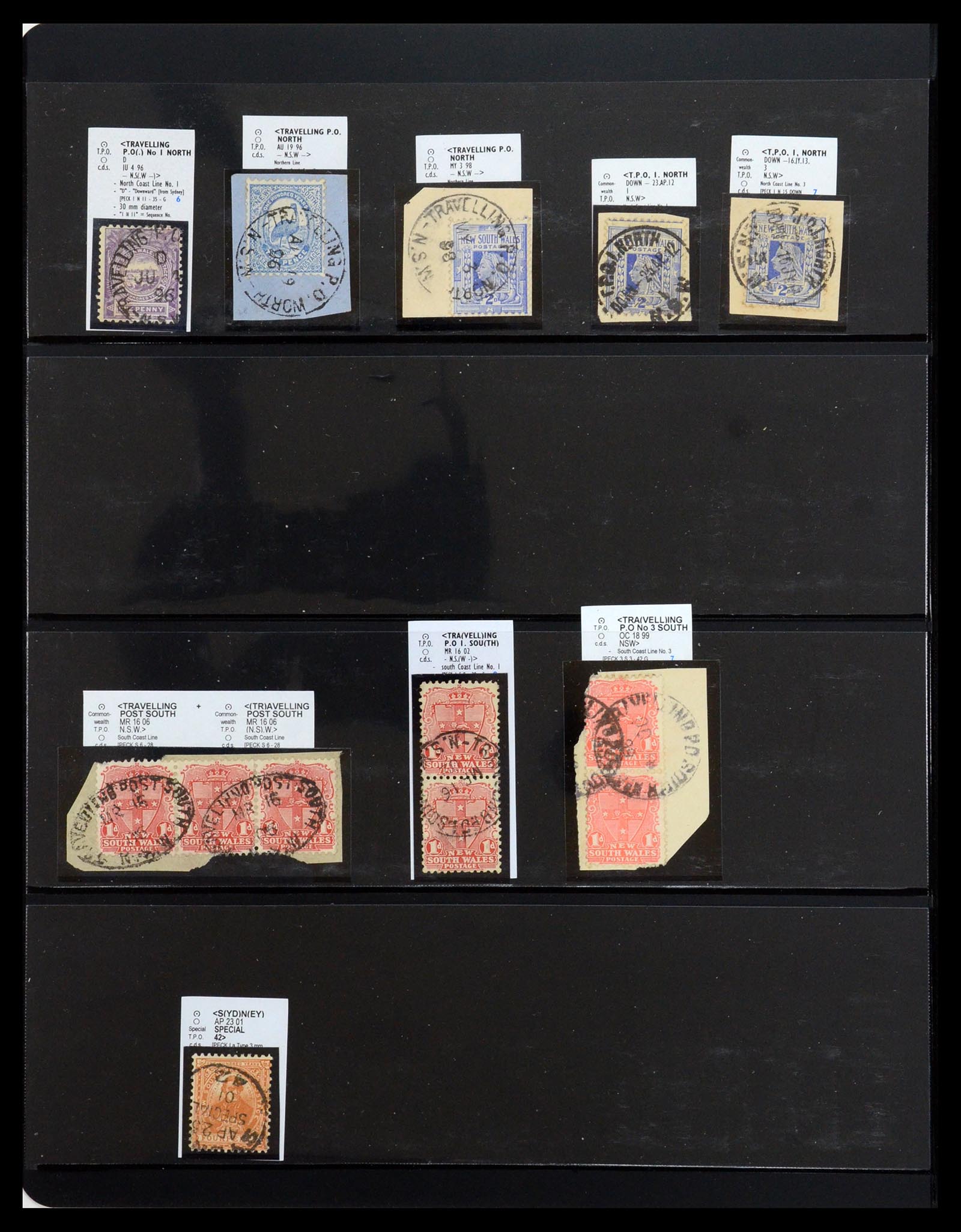 36560 088 - Postzegelverzameling 36560 Nieuw Zuid Wales stempels 1850-1912.