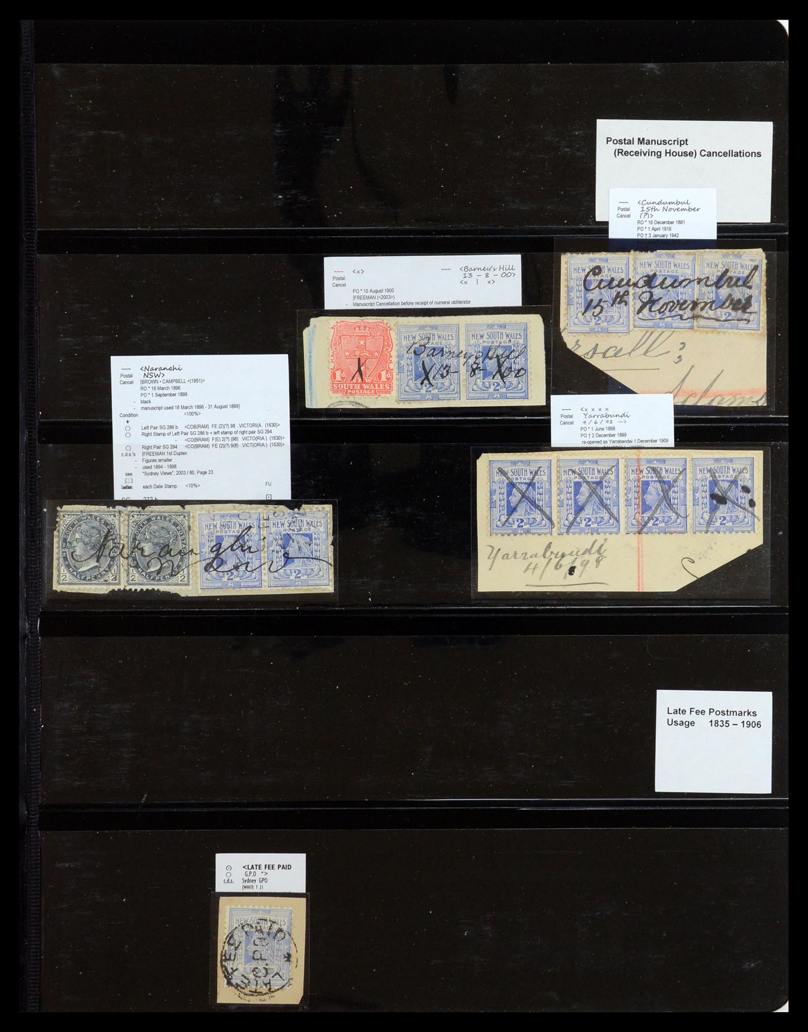 36560 089 - Postzegelverzameling 36560 Nieuw Zuid Wales stempels 1850-1912.