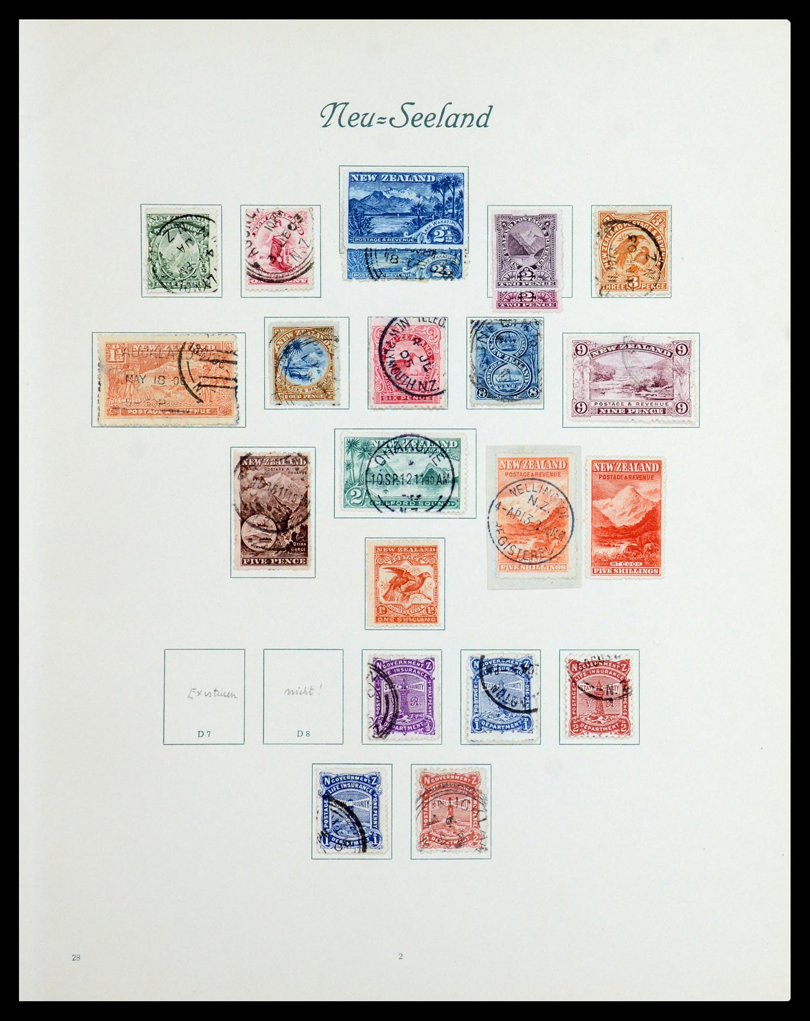 36563 003 - Postzegelverzameling 36563 Nieuw Zeeland en gebieden 1898-1953.