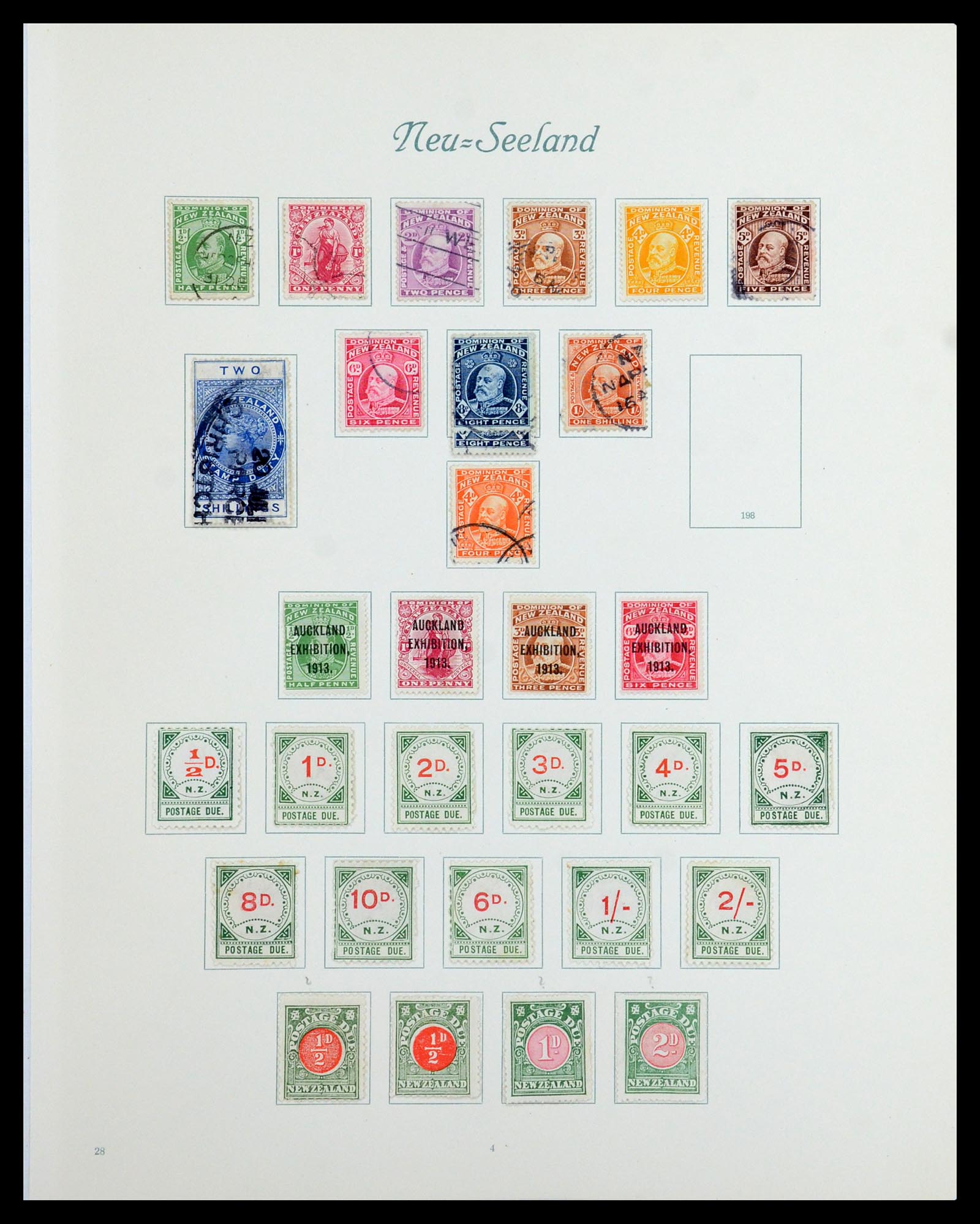 36563 005 - Postzegelverzameling 36563 Nieuw Zeeland en gebieden 1898-1953.